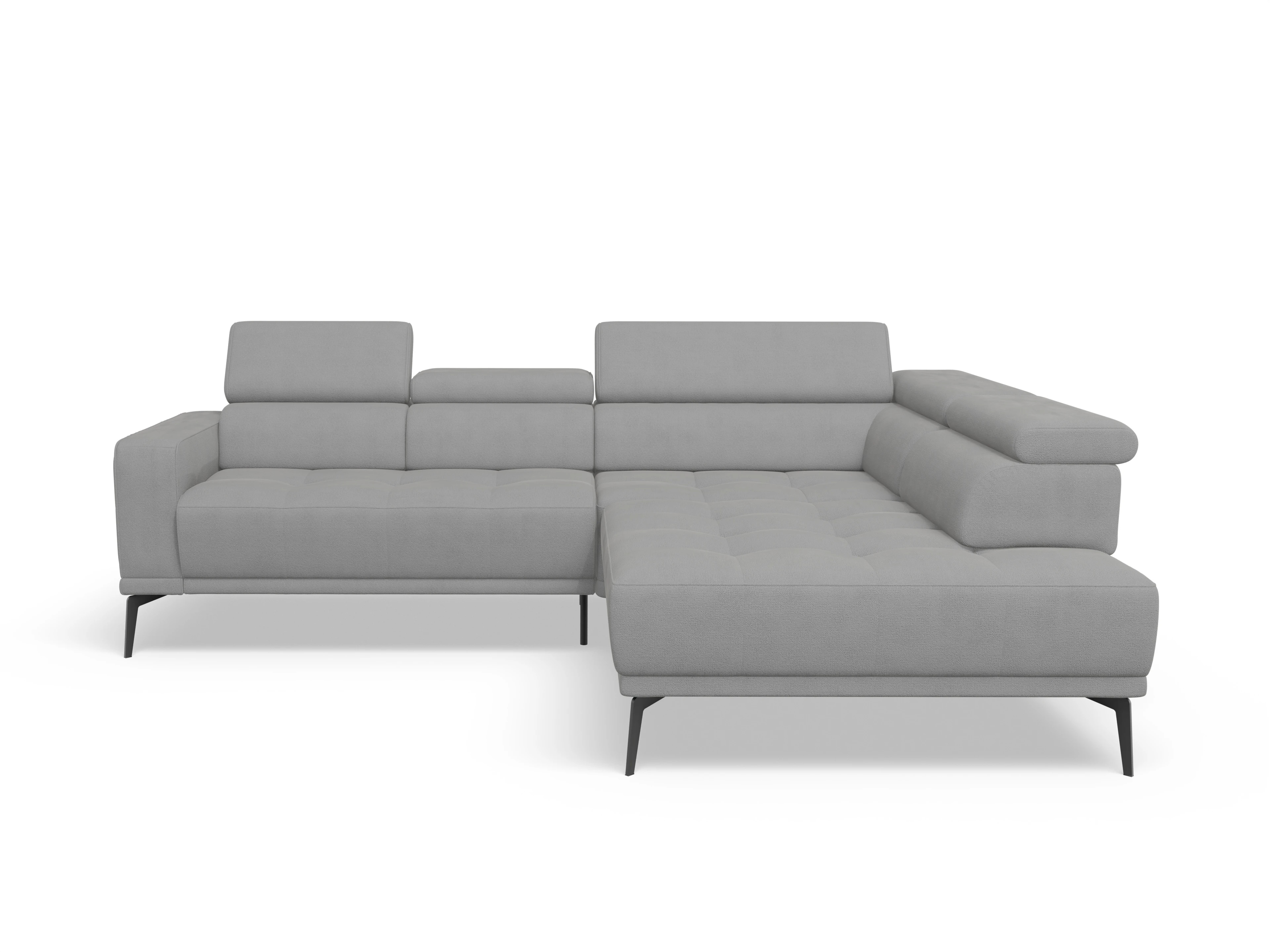 Ansicht des Produktes Marco Ecksofa rechts Abschluss offen in Stoff Grau