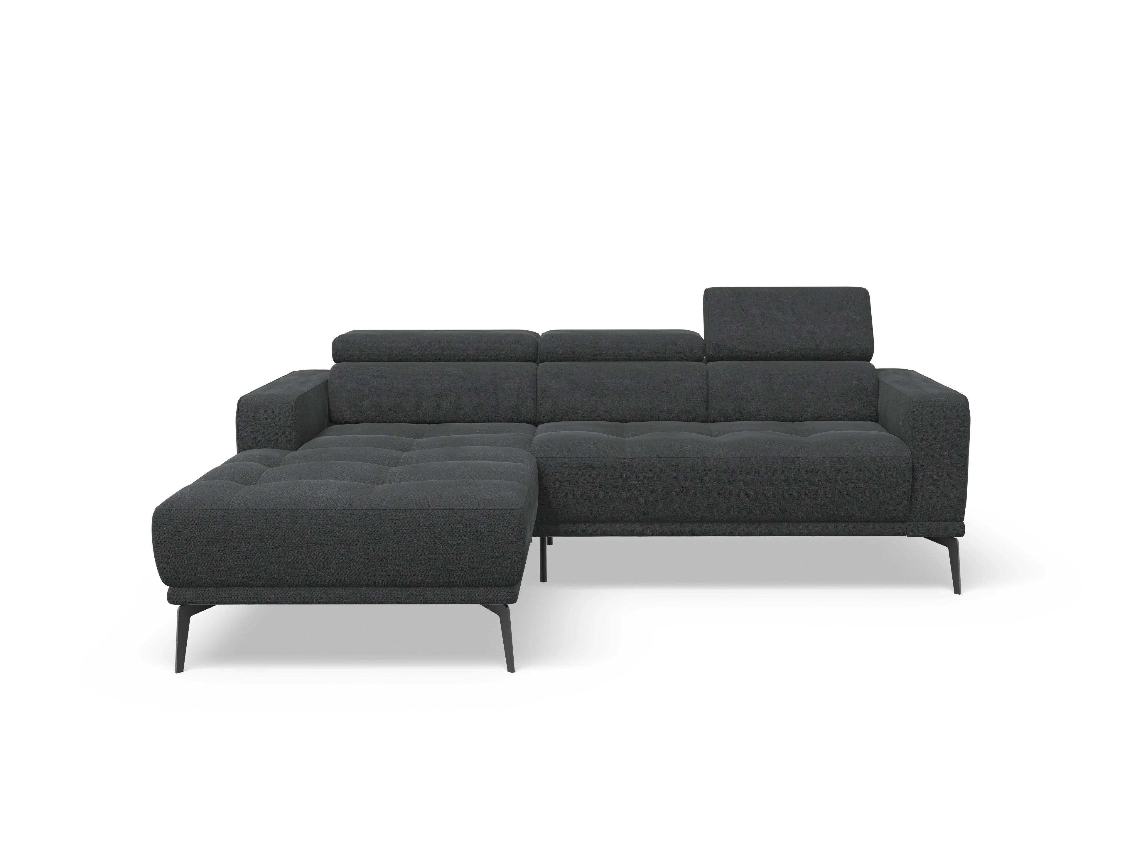 Marco LO Small L Ansicht des Produktes Marco Wohnlandschaft Armlehne rechts Abschluss offen links in Stoff Schwarz