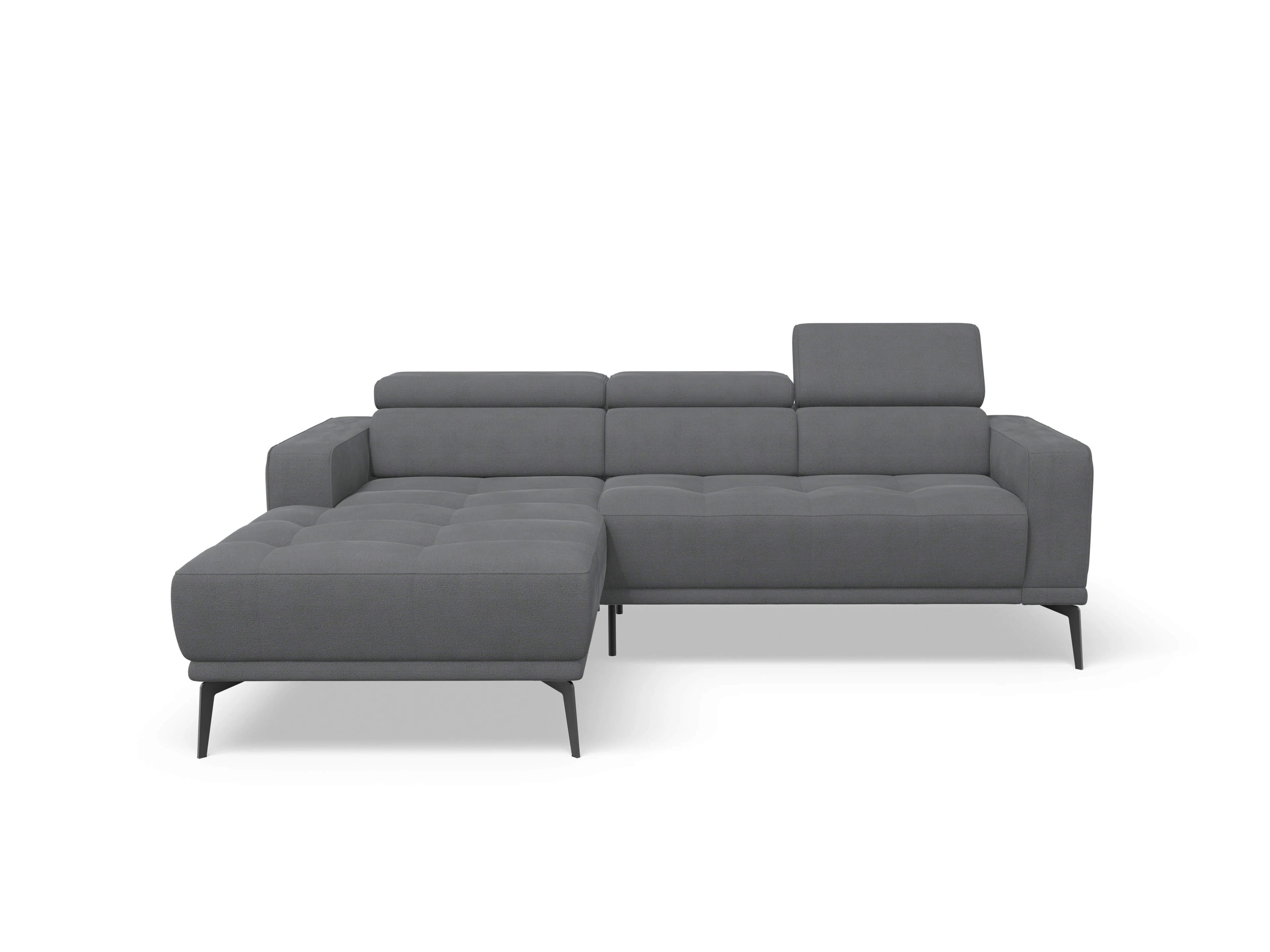 Ansicht des Produktes Marco Wohnlandschaft Armlehne rechts Abschluss offen links in Stoff Grau