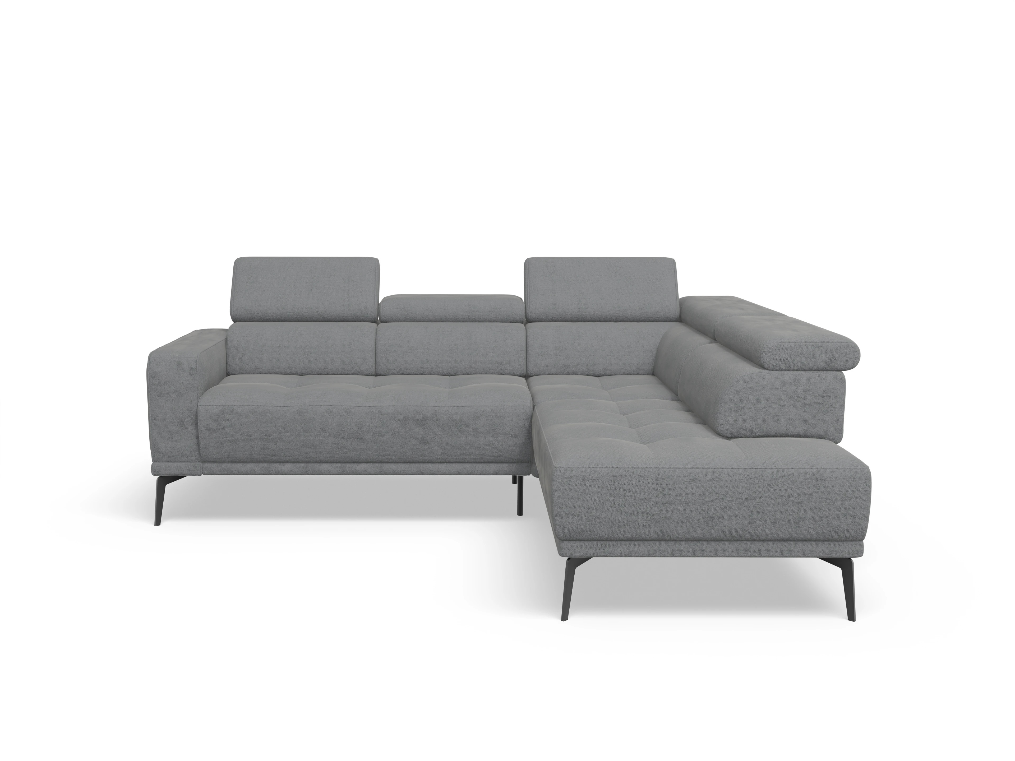Ansicht des Produktes Marco Ecksofa rechts Abschluss offen in Stoff Grau