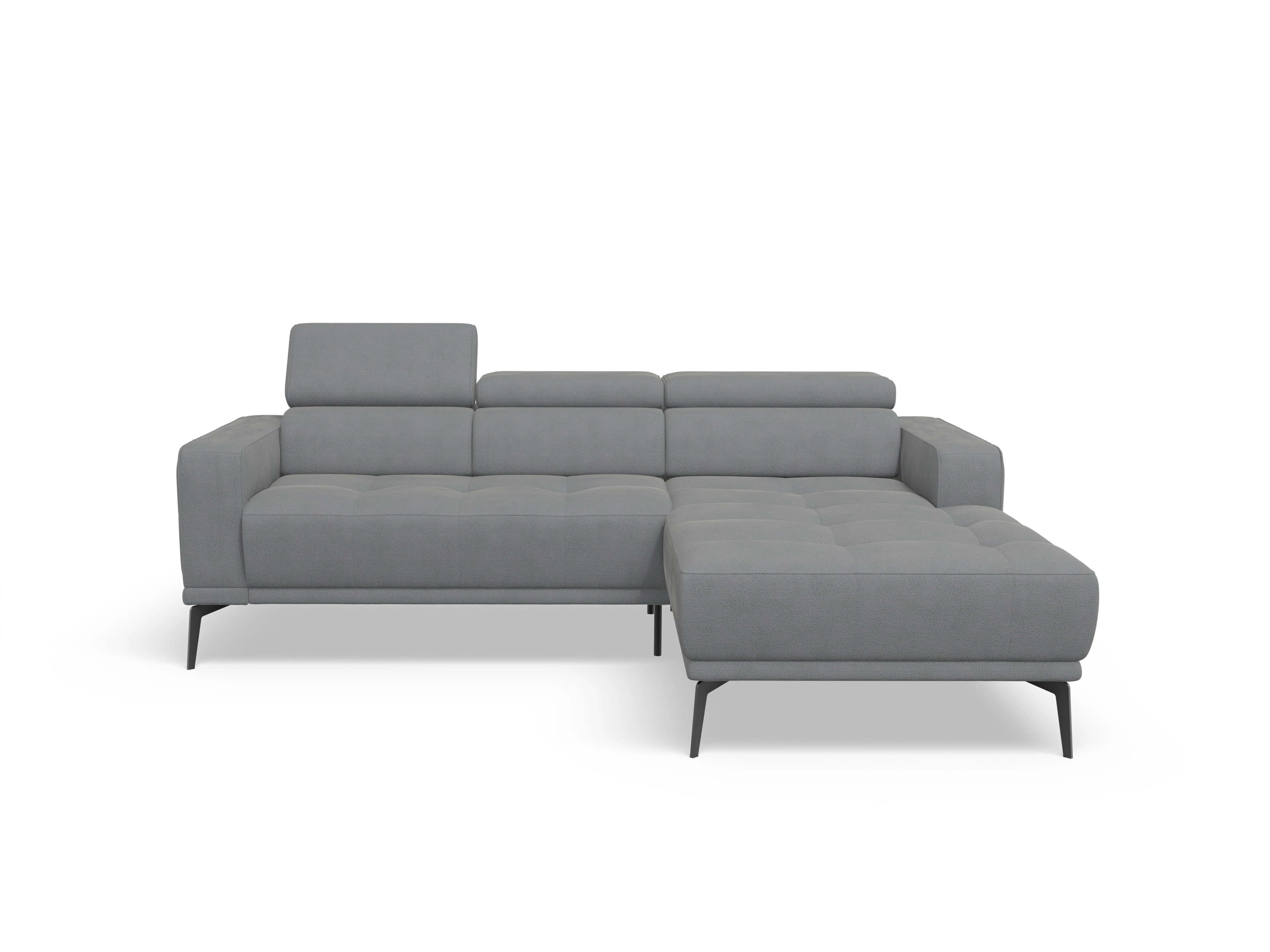 Ansicht des Produktes Marco Ecksofa rechts Abschluss offen in Stoff Grau