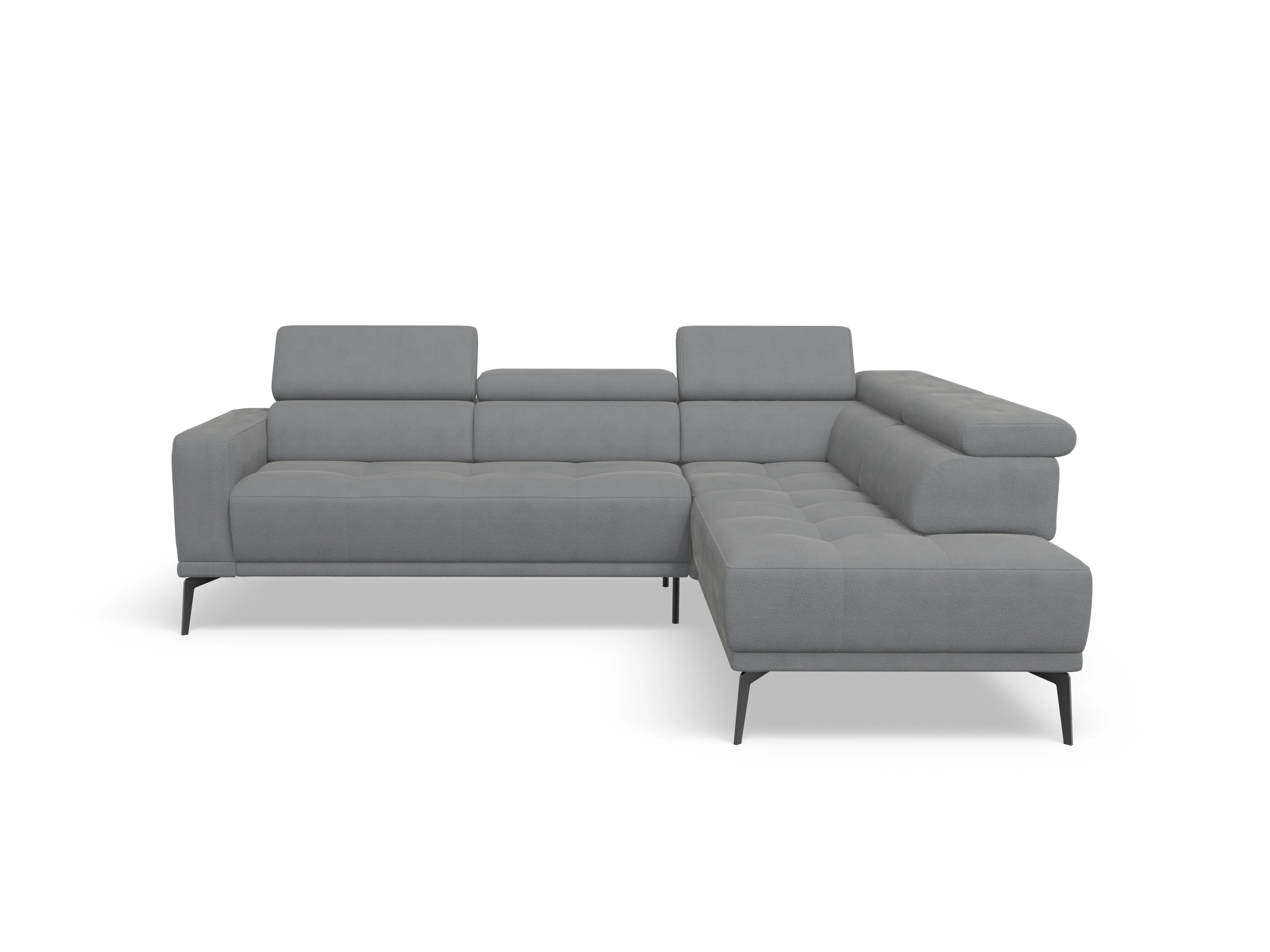 Ansicht des Produktes Marco Ecksofa rechts Abschluss offen in Stoff Grau