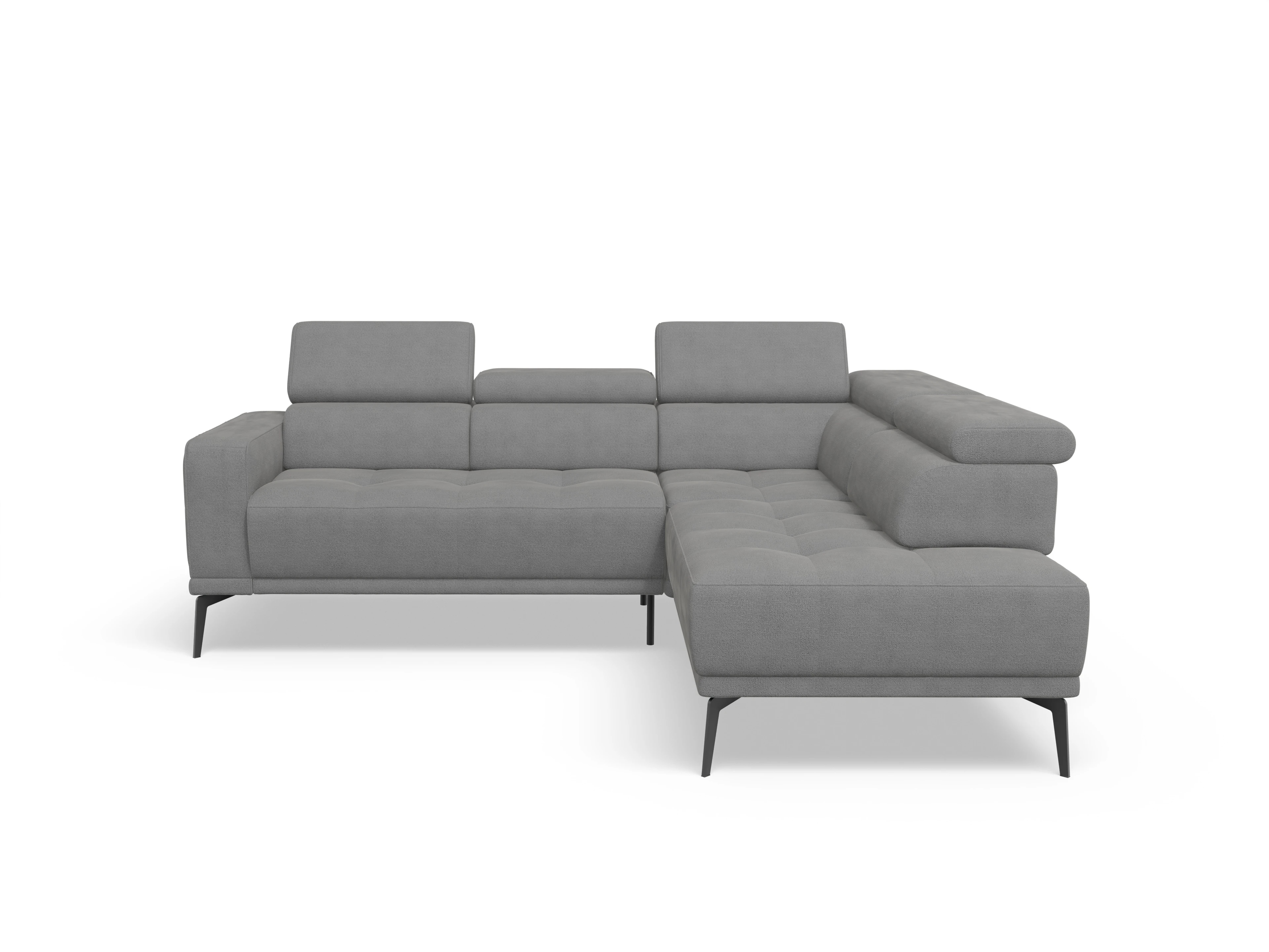 Ansicht des Produktes Marco Ecksofa rechts Abschluss offen in Stoff Grau