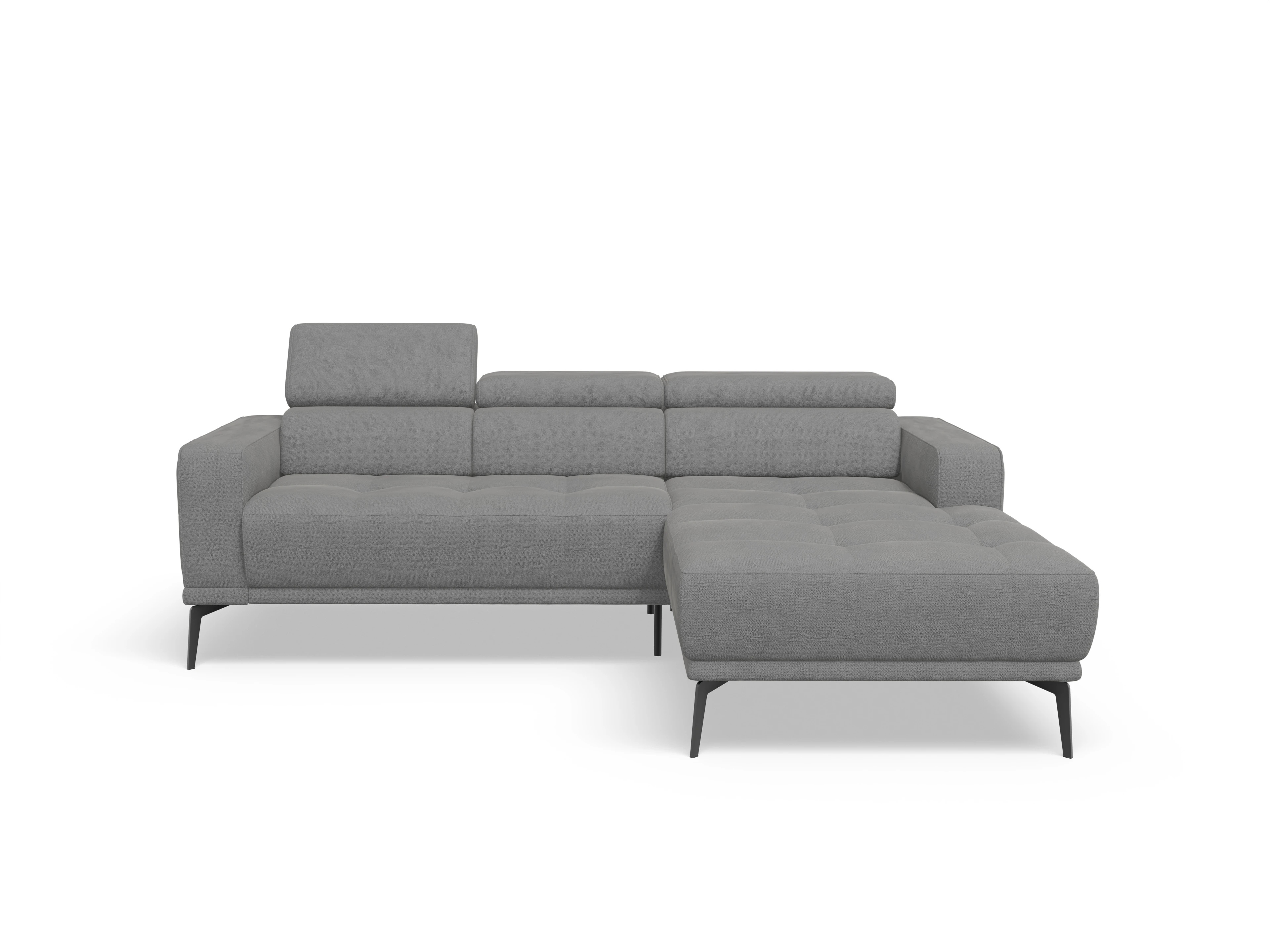 Marco LO Small R Ansicht des Produktes Marco Ecksofa rechts Abschluss offen in Stoff Grau