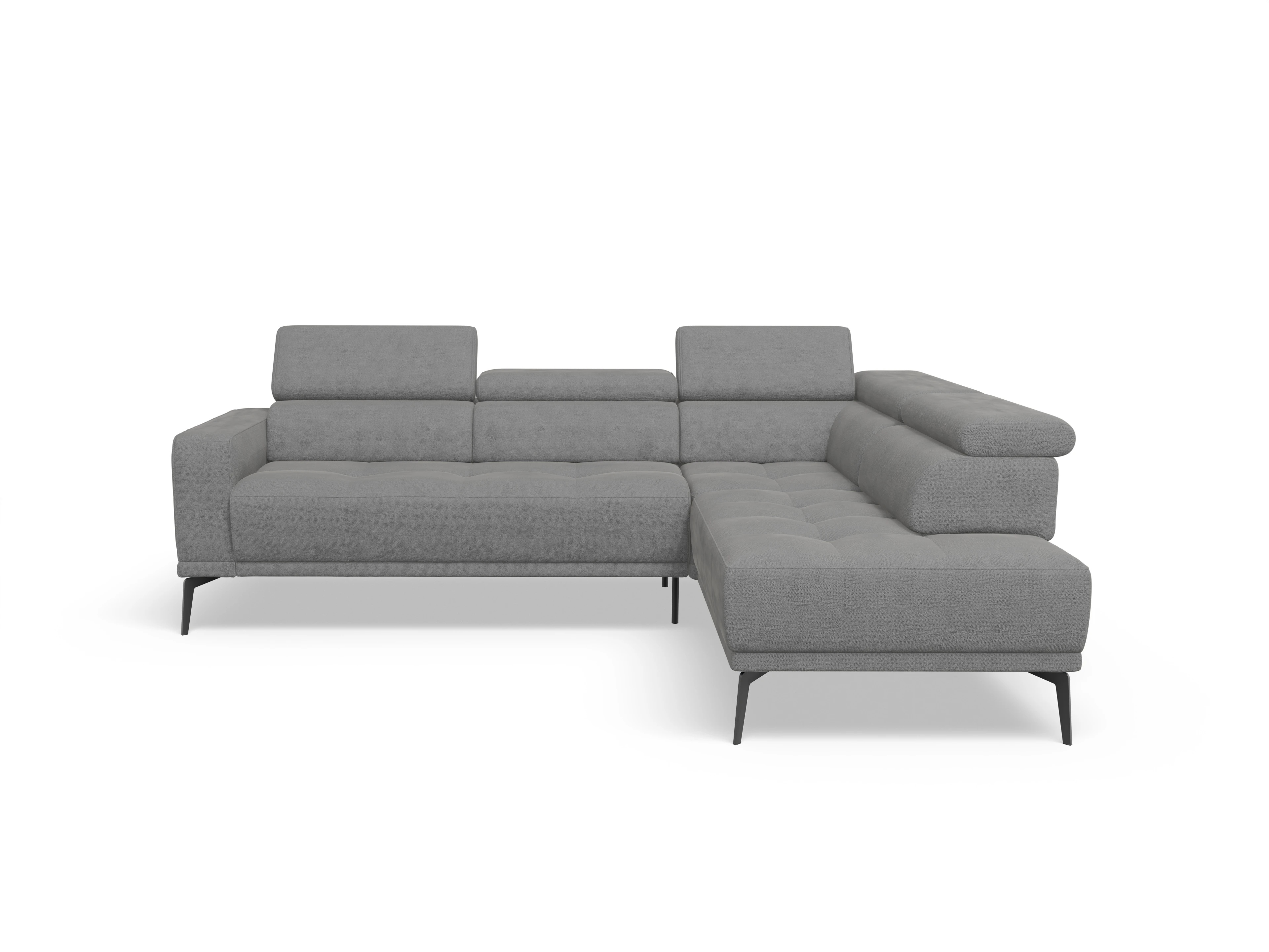 Ansicht des Produktes Marco Ecksofa rechts Abschluss offen in Stoff Grau