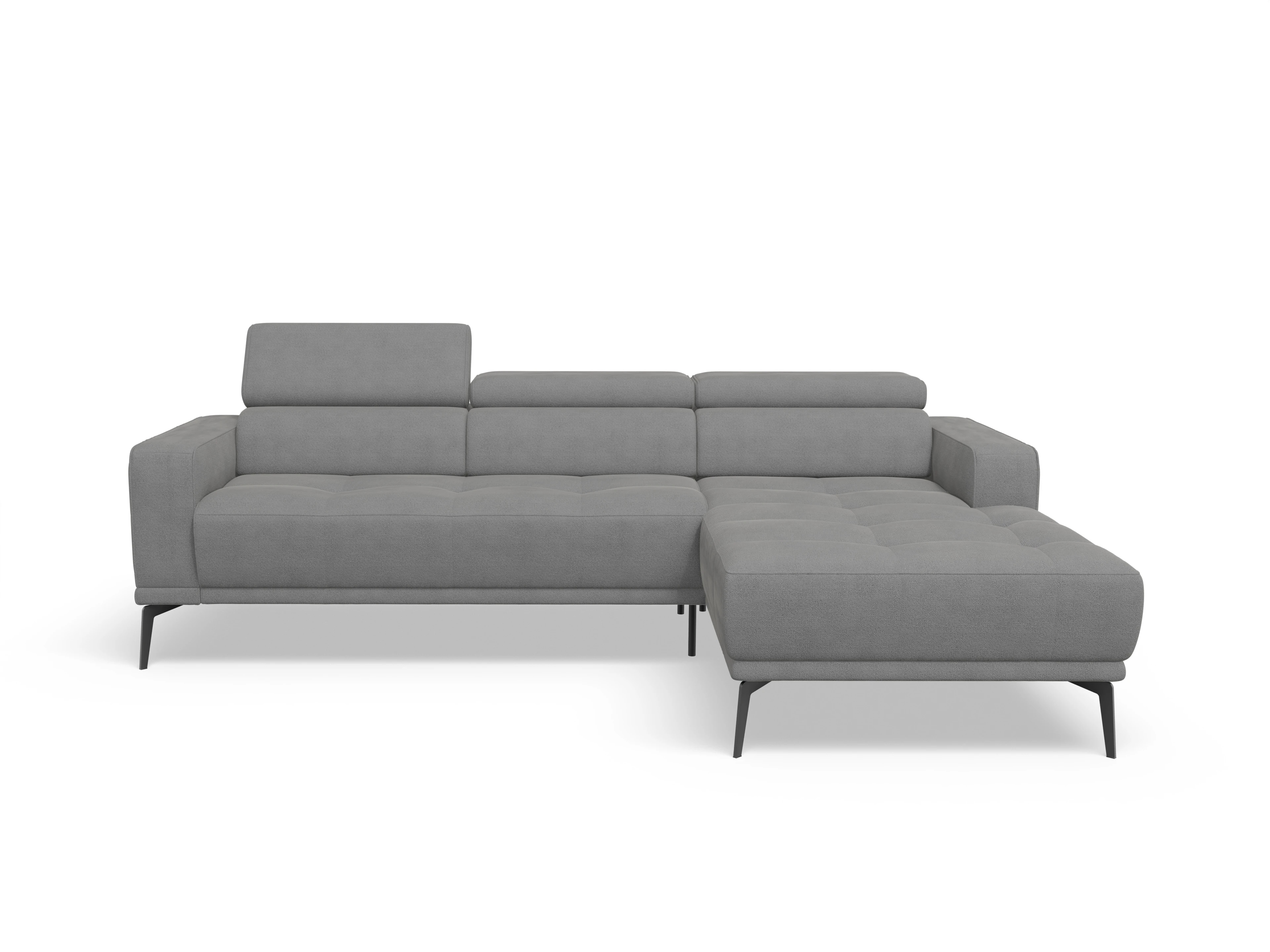 Ansicht des Produktes Marco Ecksofa rechts Abschluss offen in Stoff Grau
