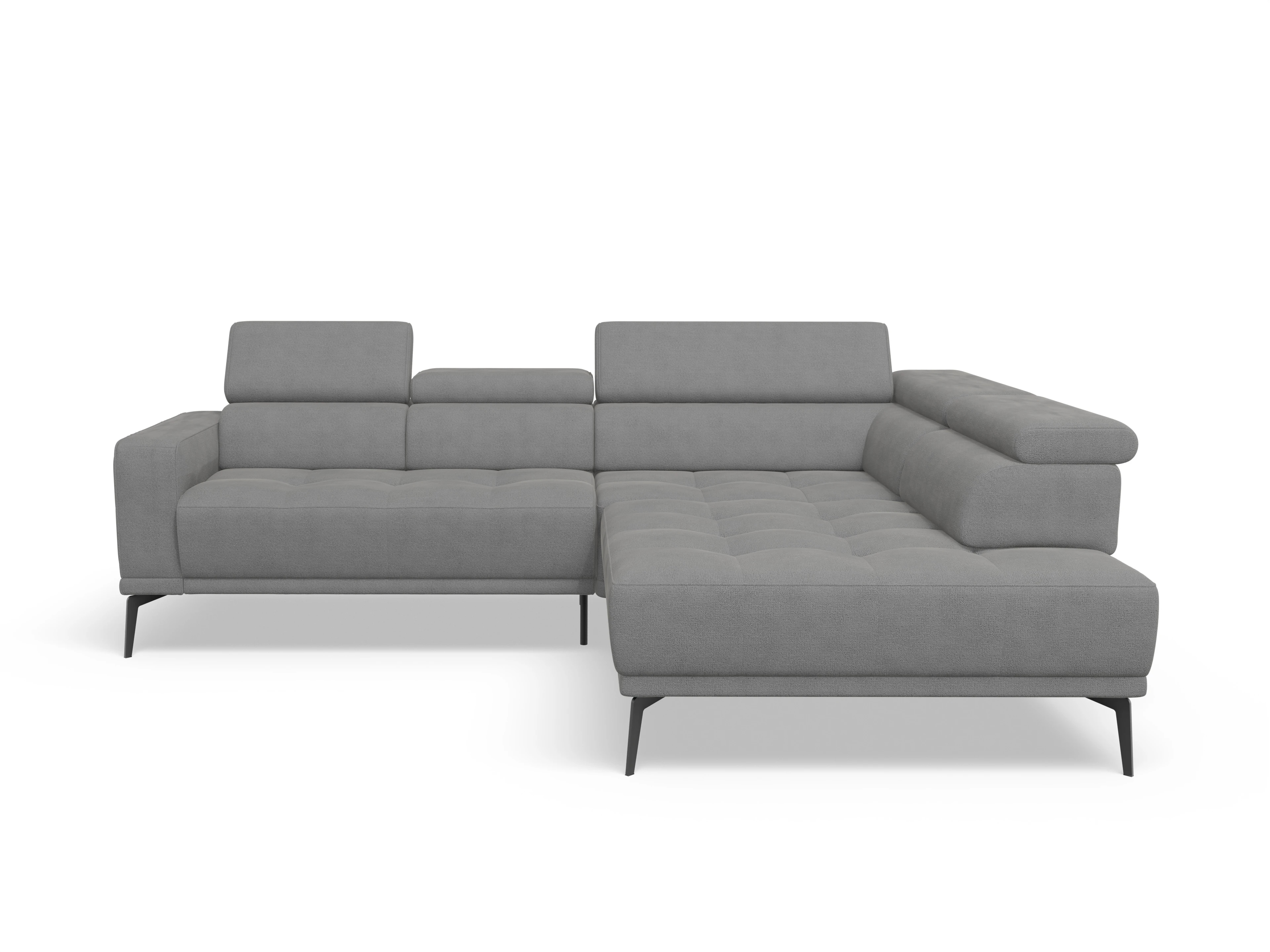 Marco Aho gr Small R (mit Funktionen) Ansicht des Produktes Marco Ecksofa rechts Abschluss offen in Stoff Grau