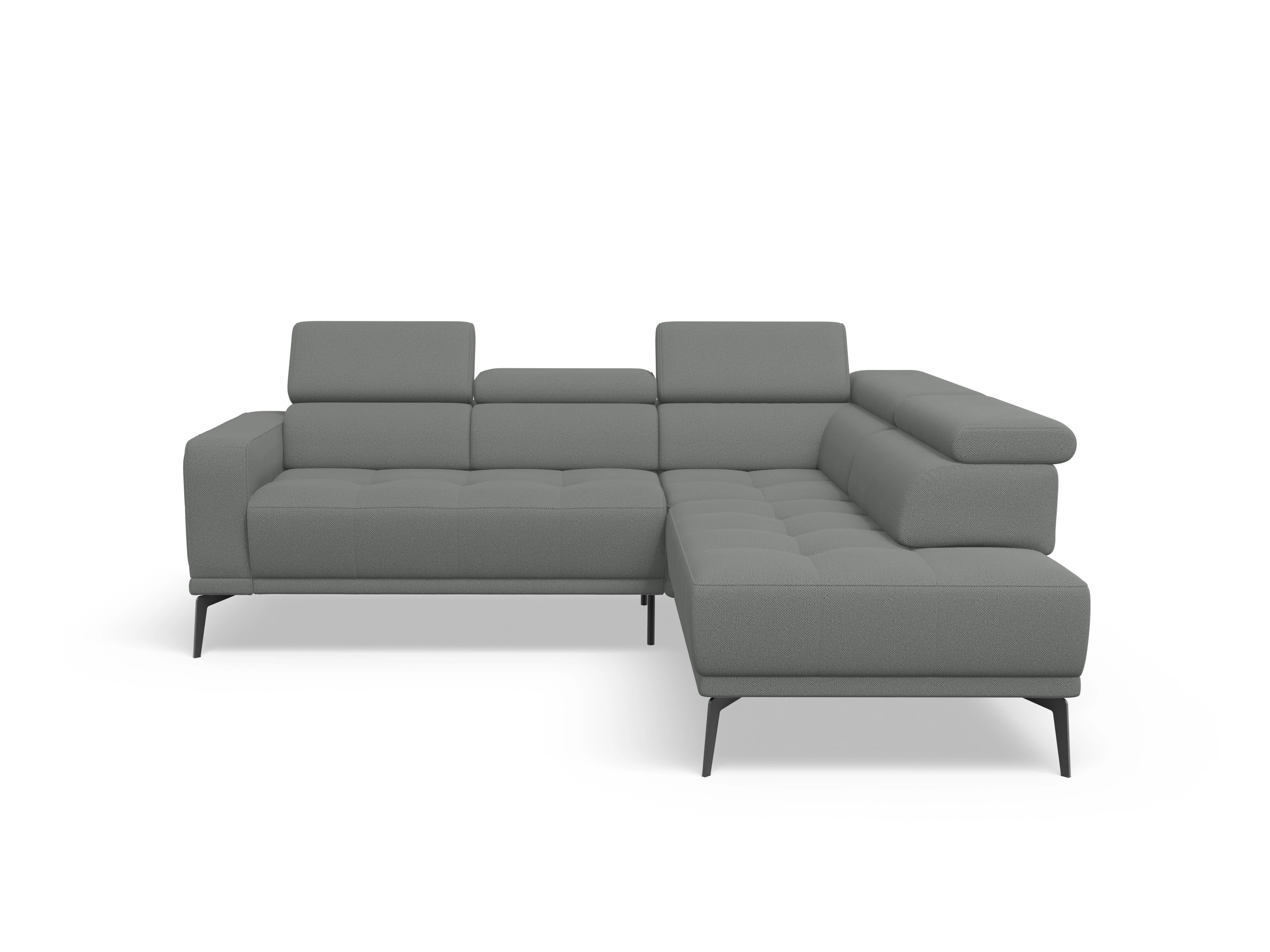 Ansicht des Produktes Marco Ecksofa rechts Abschluss offen in Stoff Grau