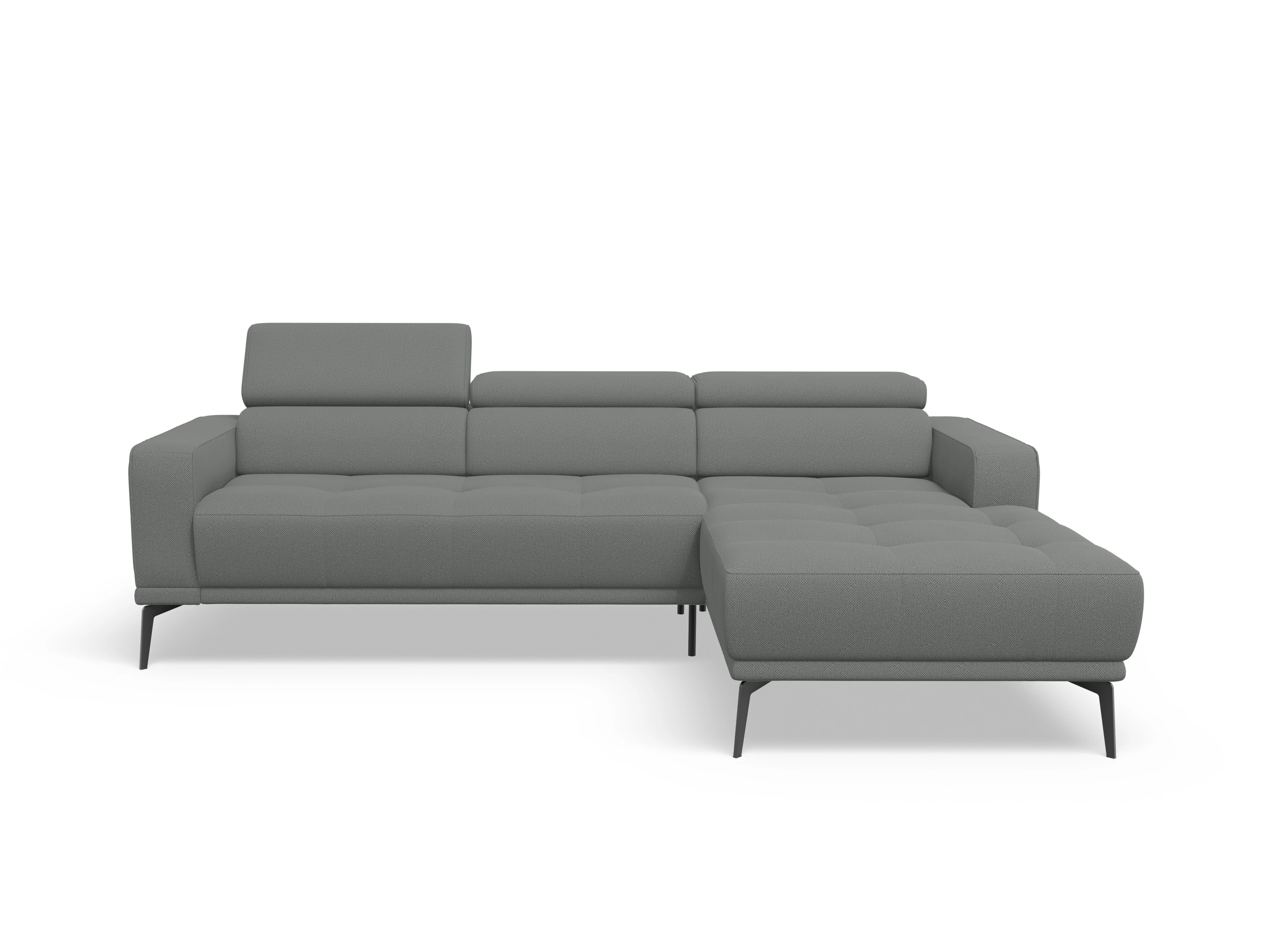 Ansicht des Produktes Marco Ecksofa rechts Abschluss offen in Stoff Grau
