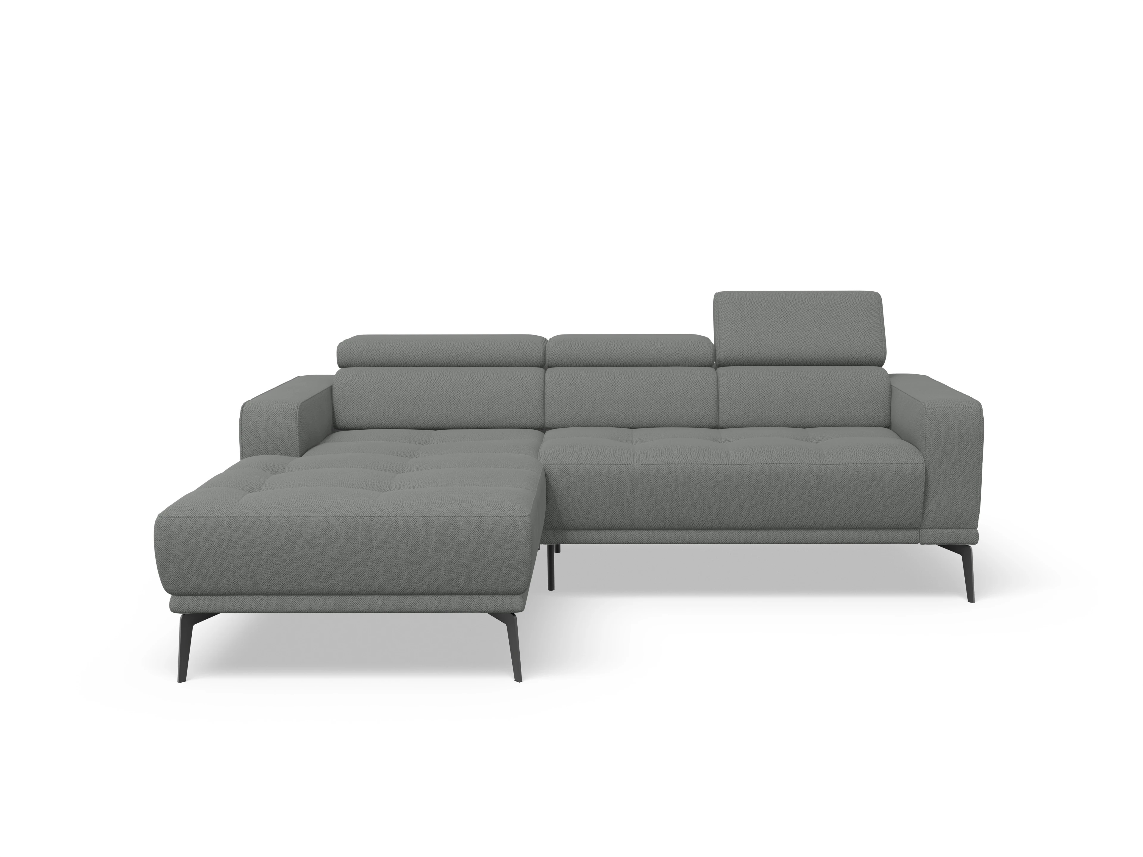 Marco LO Small L Ansicht des Produktes Marco Wohnlandschaft Armlehne rechts Abschluss offen links in Stoff Grau