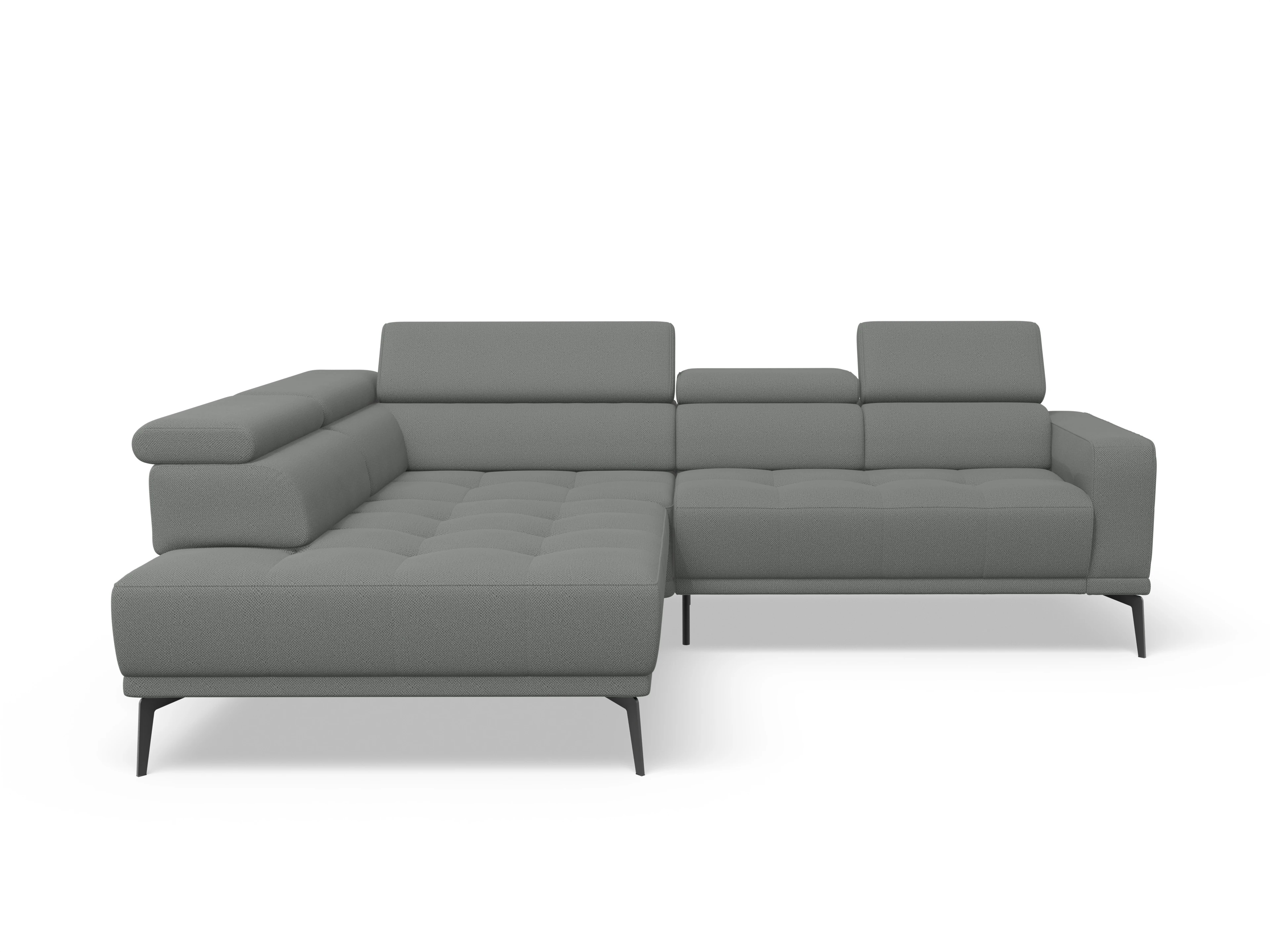 Marco Aho gr Small L Ansicht des Produktes Marco Ecksofa links Abschluss offen in Stoff Grau