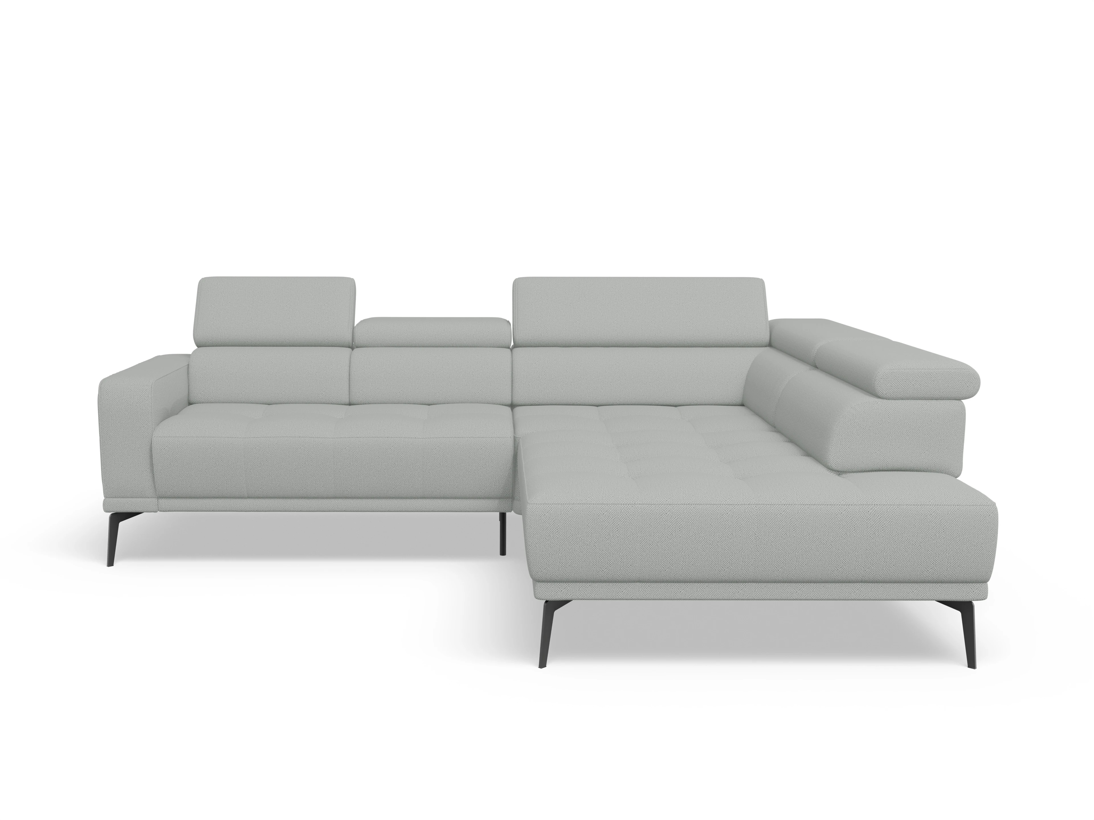 Ansicht des Produktes Marco Ecksofa rechts Abschluss offen in Stoff Grau