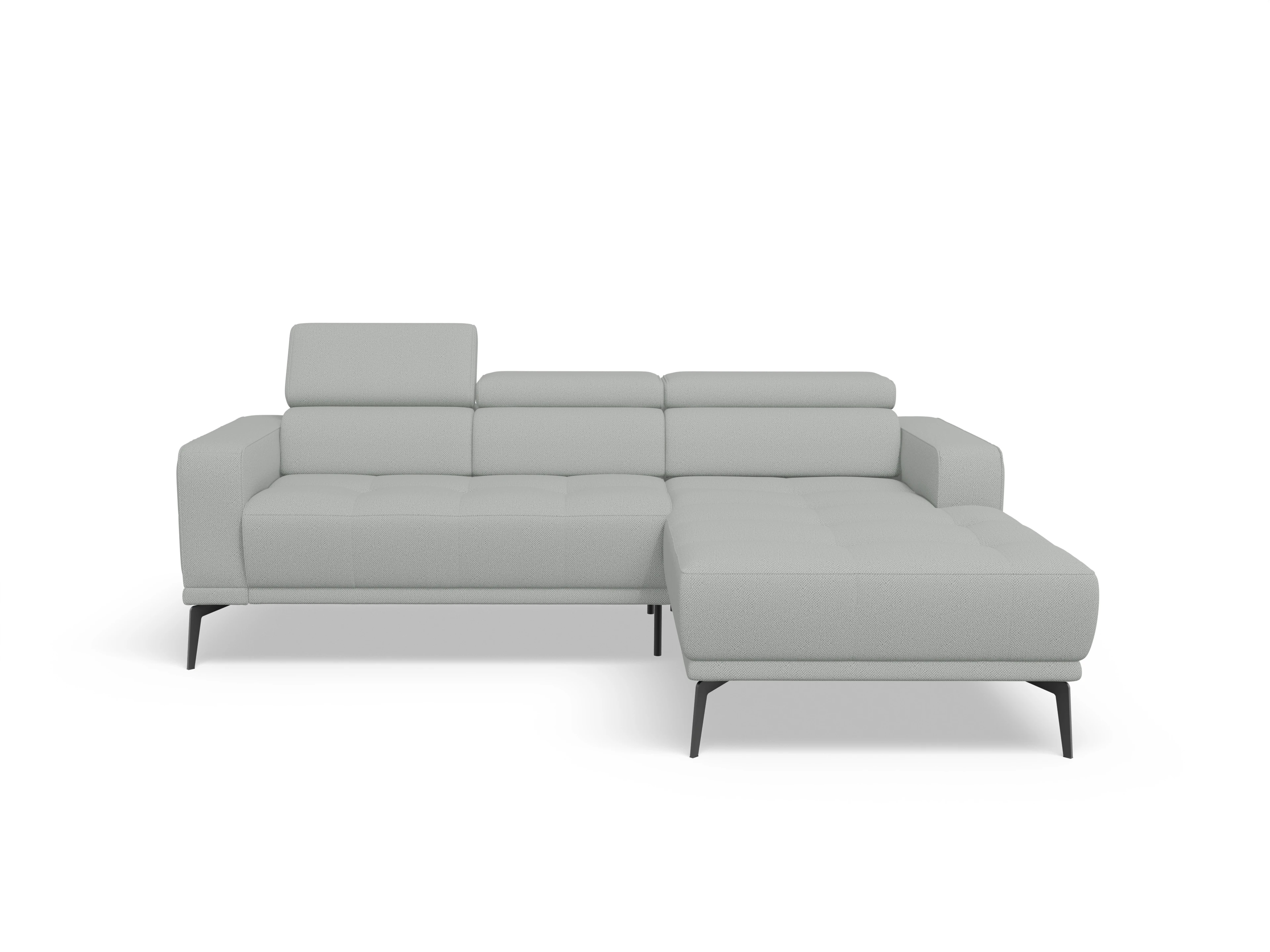 Ansicht des Produktes Marco Ecksofa rechts Abschluss offen in Stoff Grau