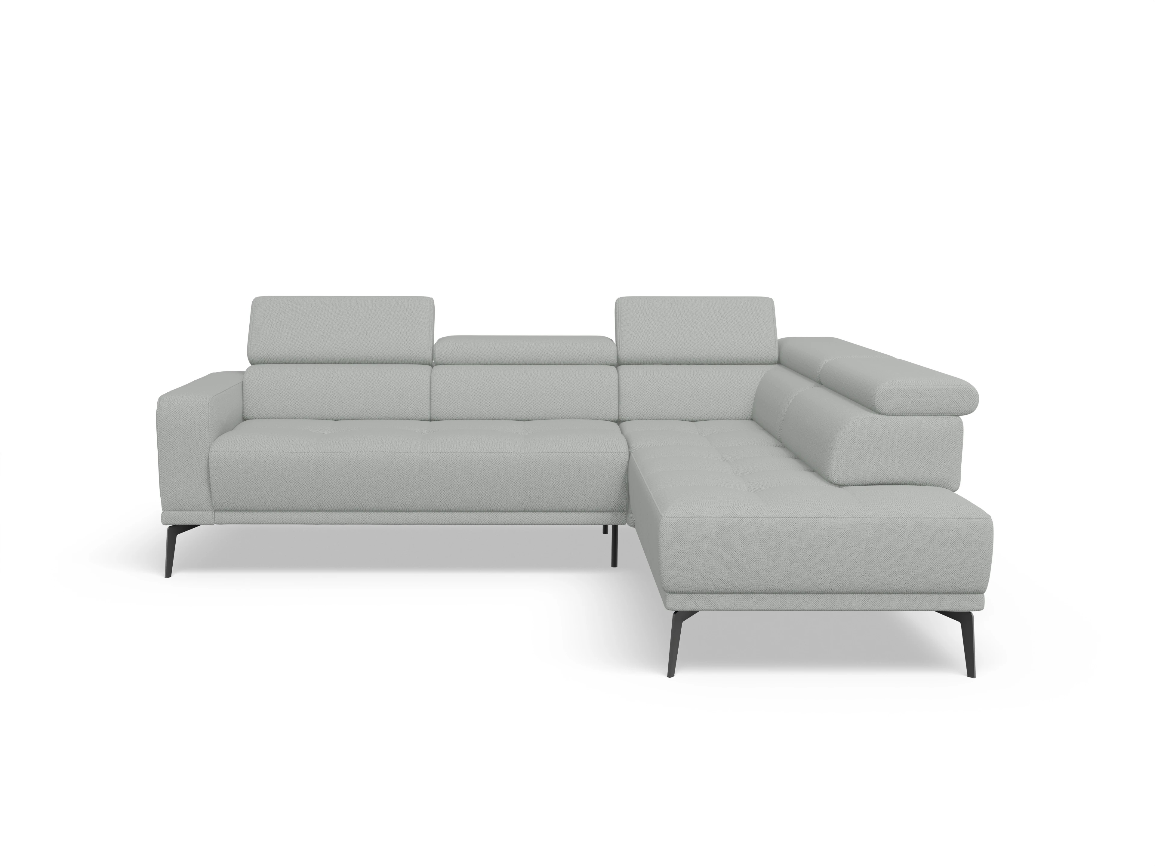 Ansicht des Produktes Marco Ecksofa rechts Abschluss offen in Stoff Grau