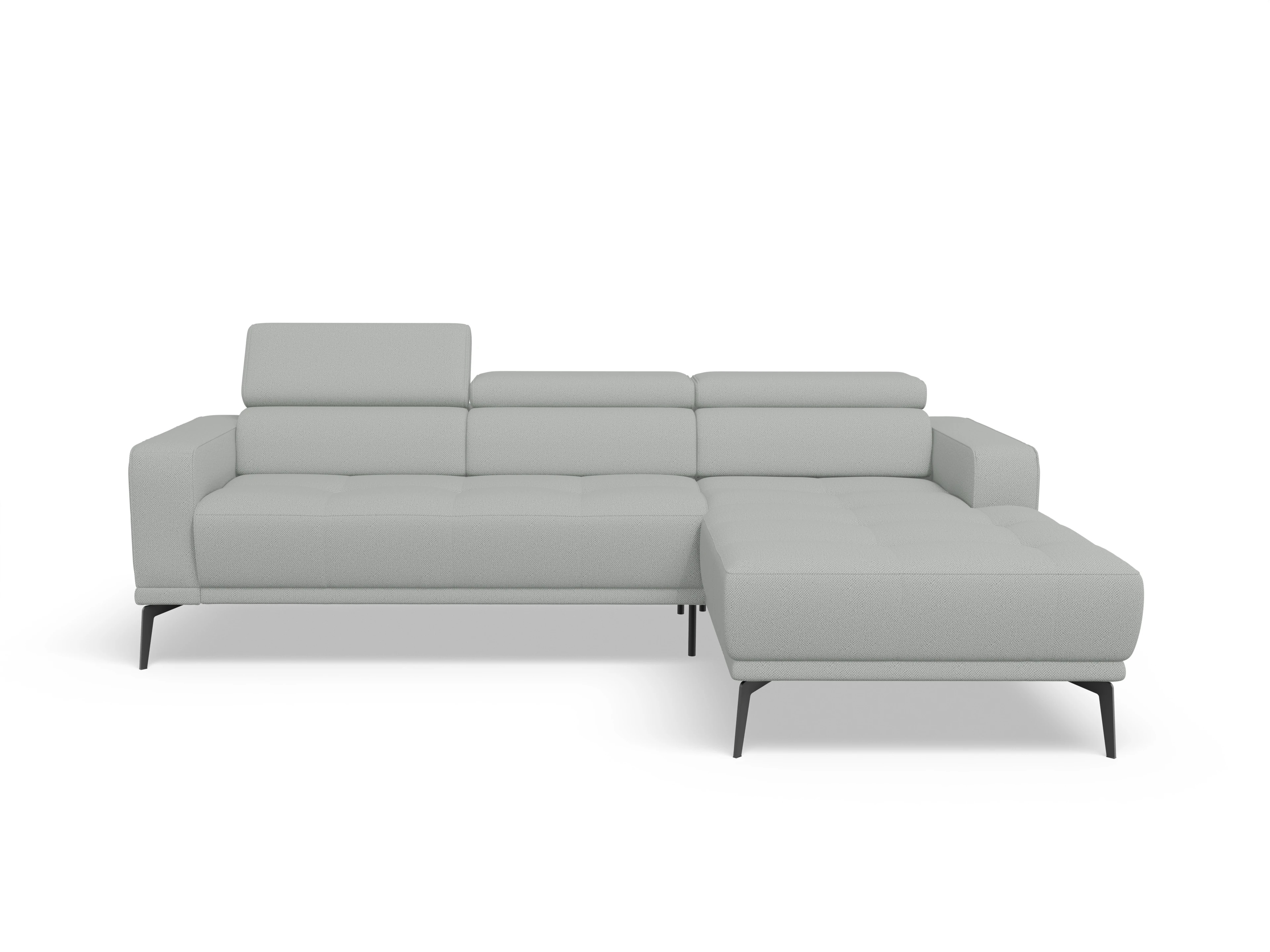 Ansicht des Produktes Marco Ecksofa rechts Abschluss offen in Stoff Grau