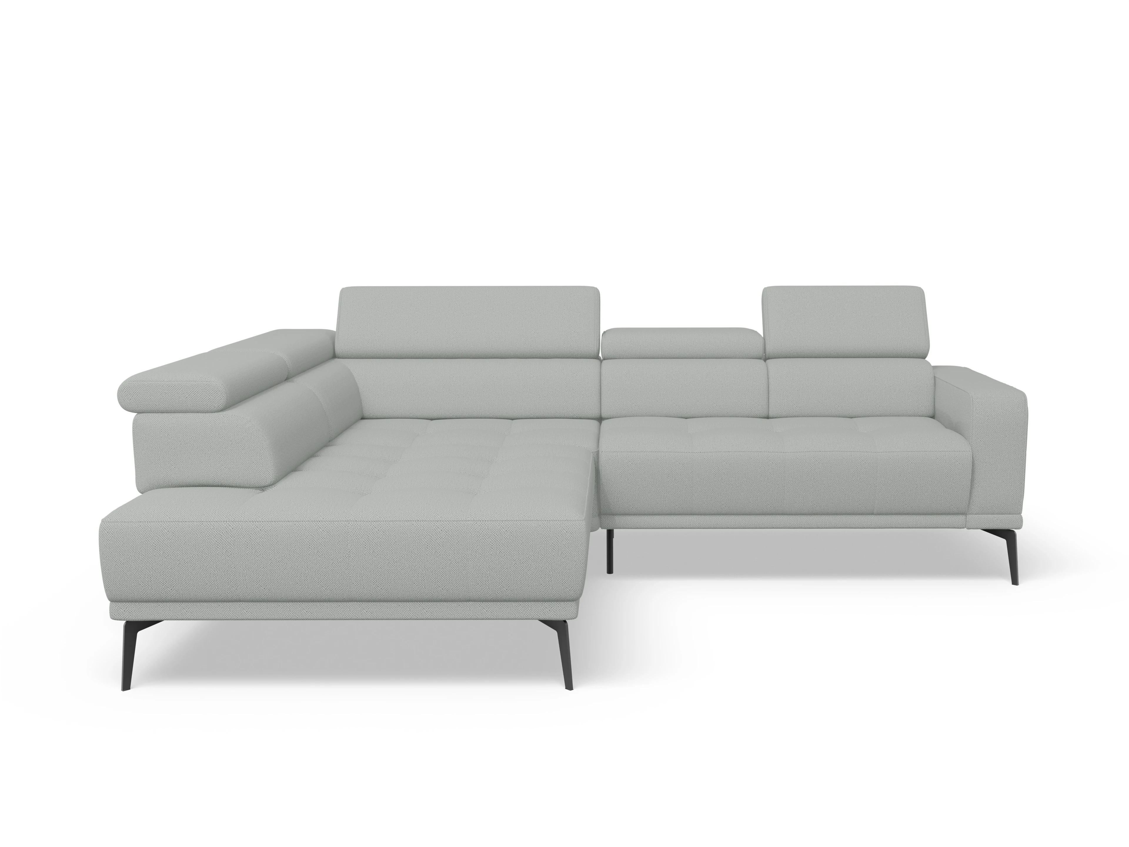 Marco Aho gr Small L Ansicht des Produktes Marco Ecksofa links Abschluss offen in Stoff Grau