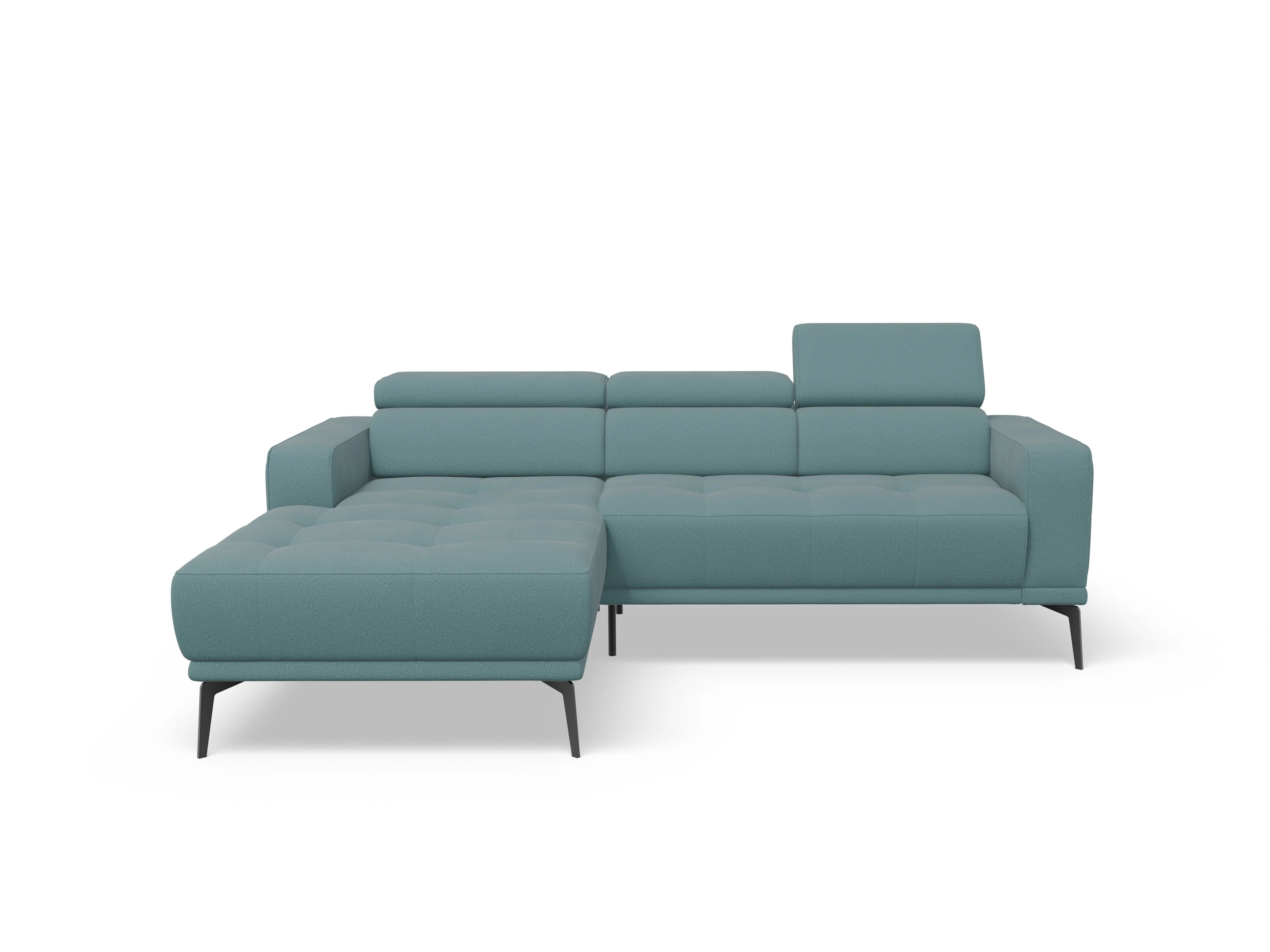 Marco LO Small L Ansicht des Produktes Marco Wohnlandschaft Armlehne rechts Abschluss offen links in Stoff Blau