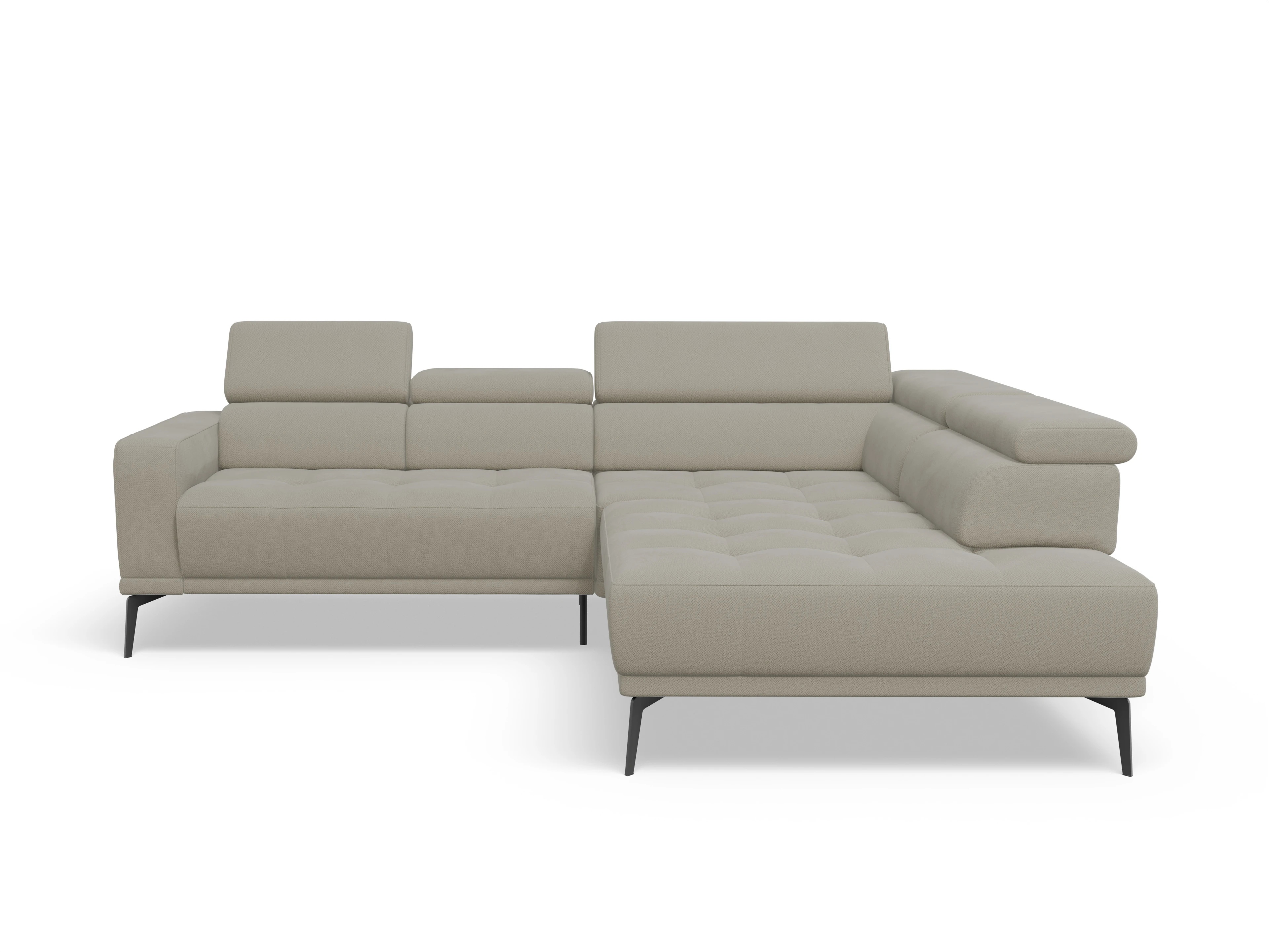 Ansicht des Produktes Marco Ecksofa rechts Abschluss offen in Stoff Braun