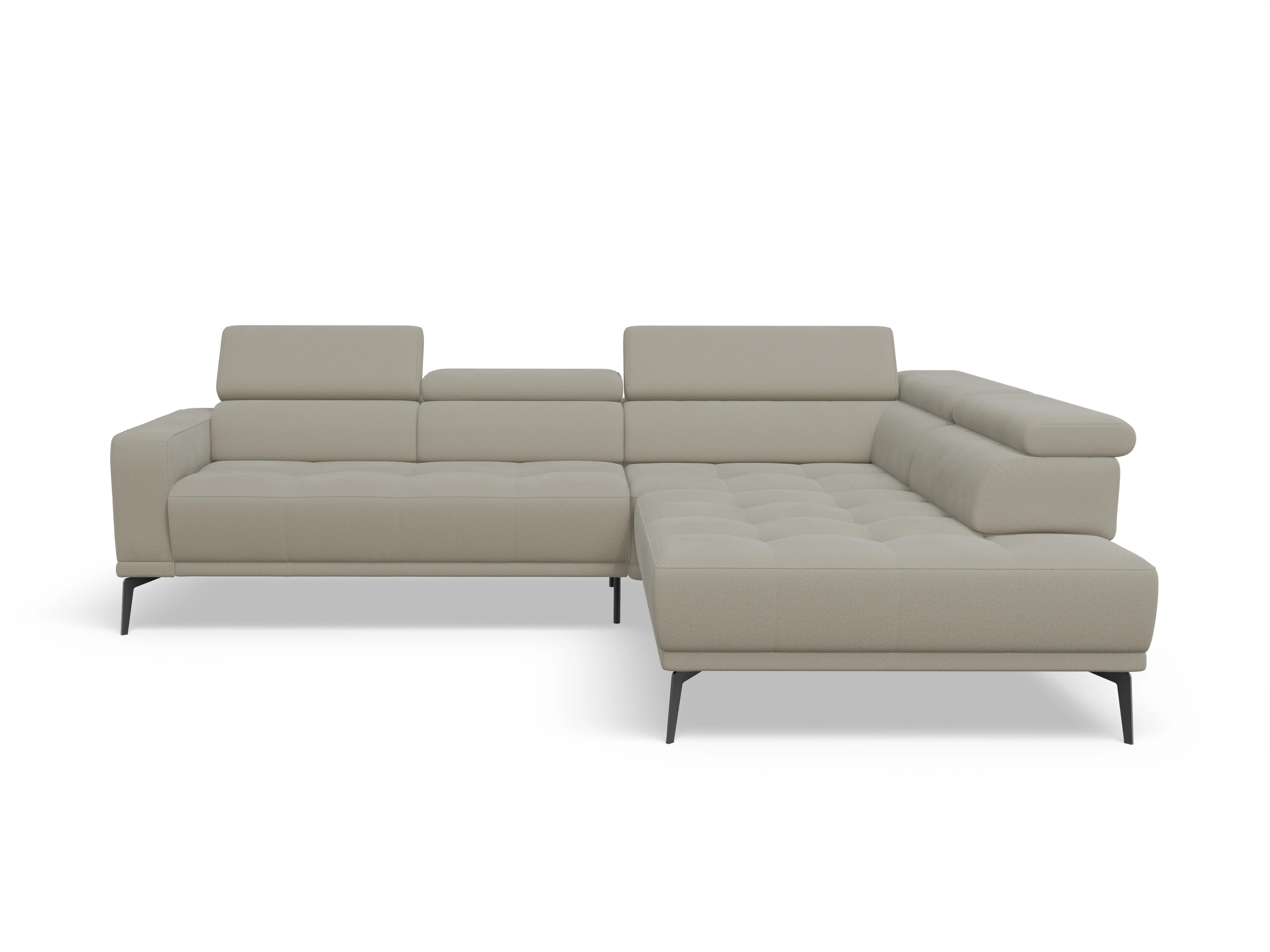 Ansicht des Produktes Marco Ecksofa rechts Abschluss offen in Stoff Braun