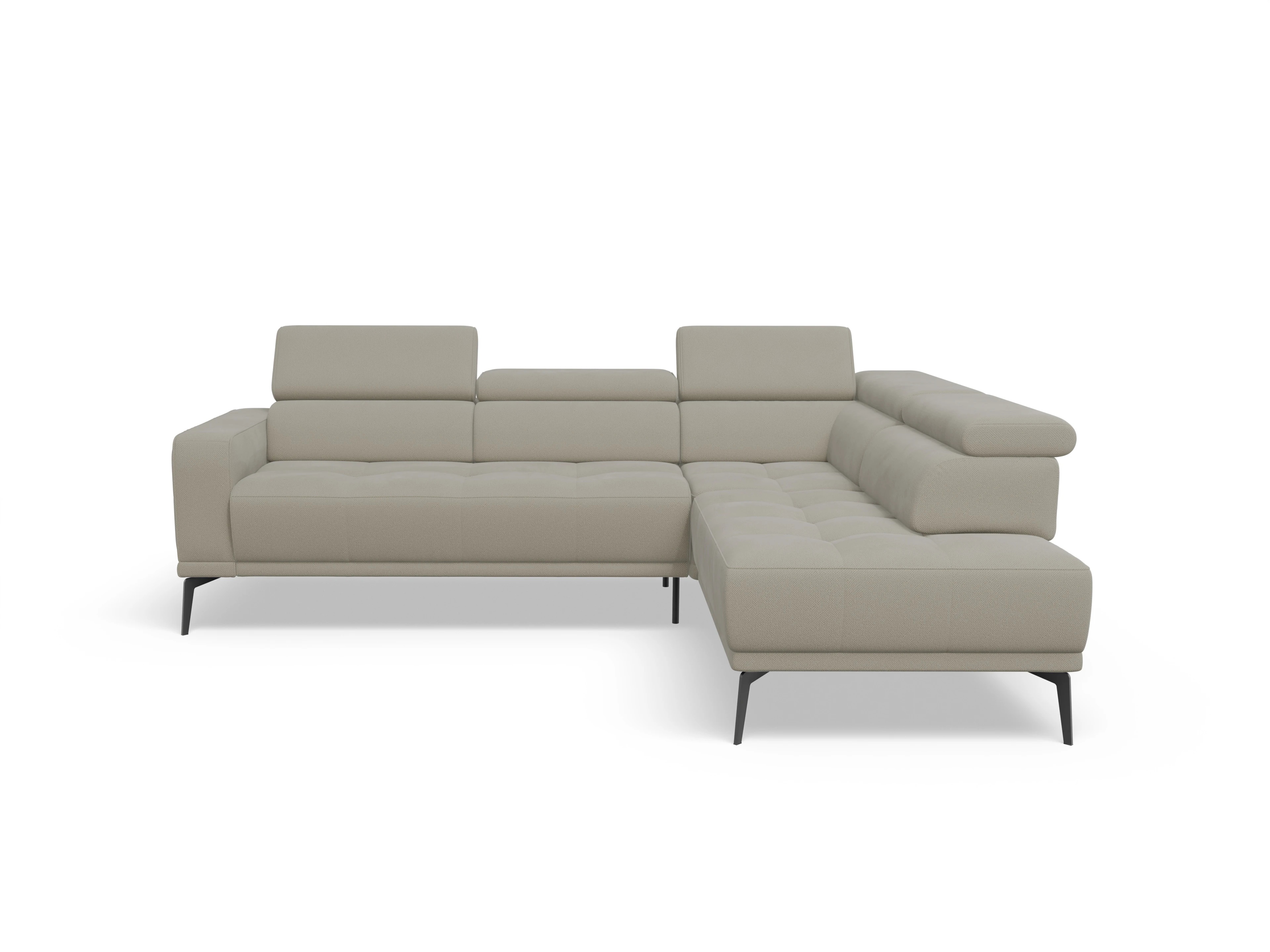 Ansicht des Produktes Marco Ecksofa rechts Abschluss offen in Stoff Braun
