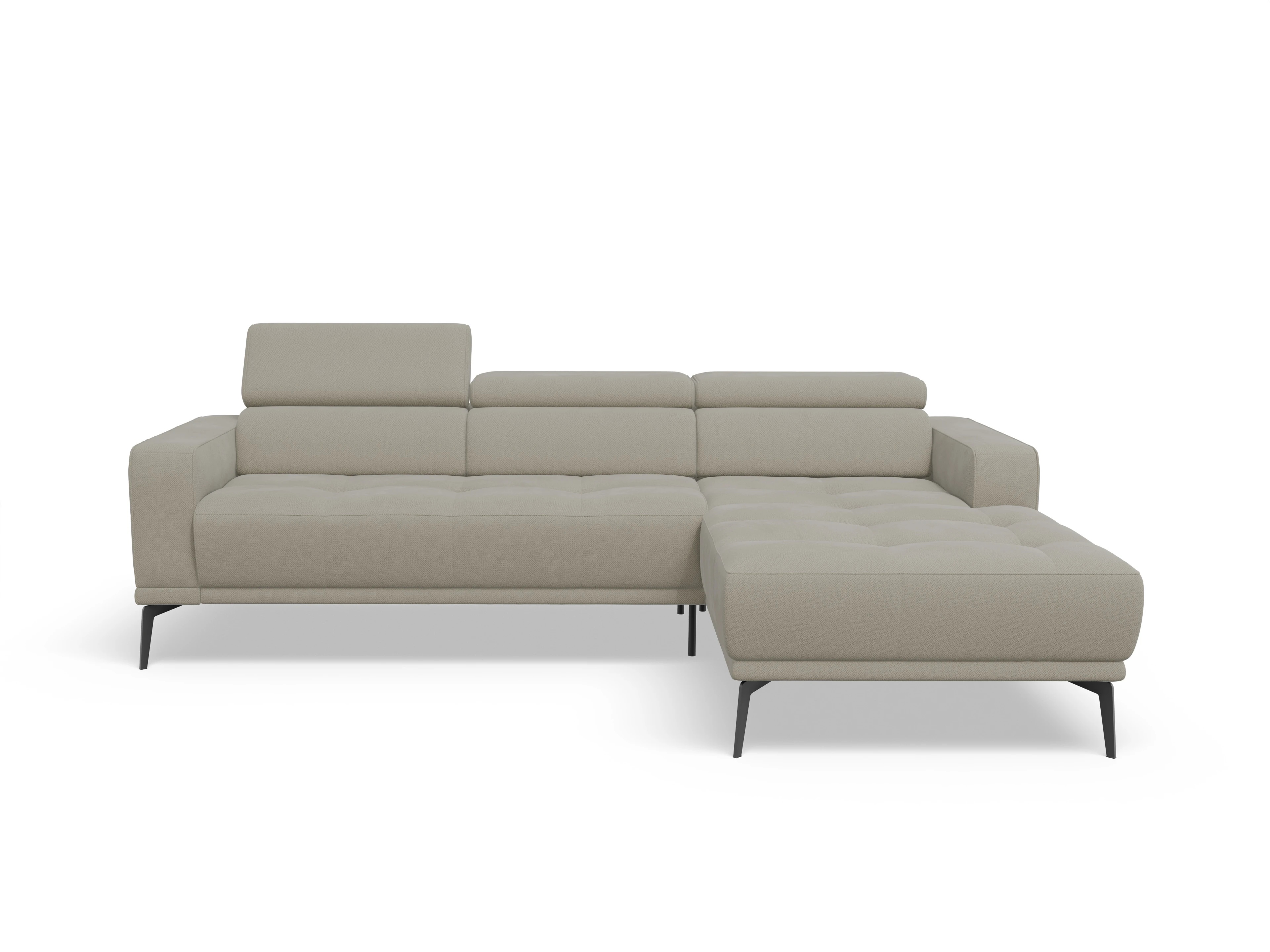 Ansicht des Produktes Marco Ecksofa rechts Abschluss offen in Stoff Braun