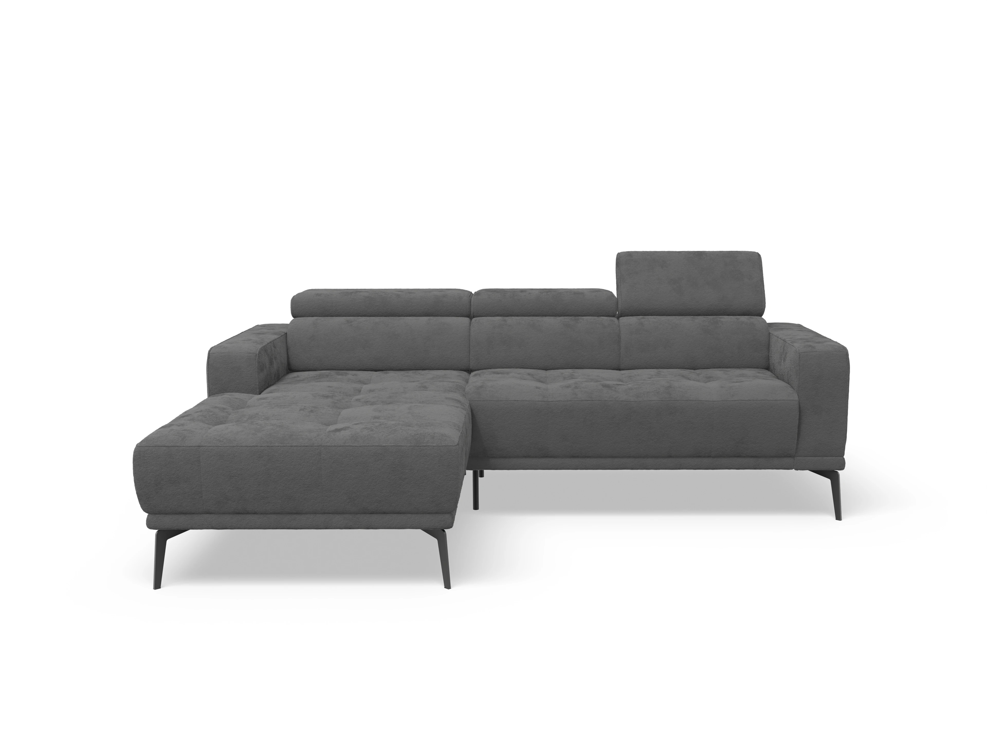 Ansicht des Produktes Marco Wohnlandschaft Armlehne rechts Abschluss offen links in Stoff Grau