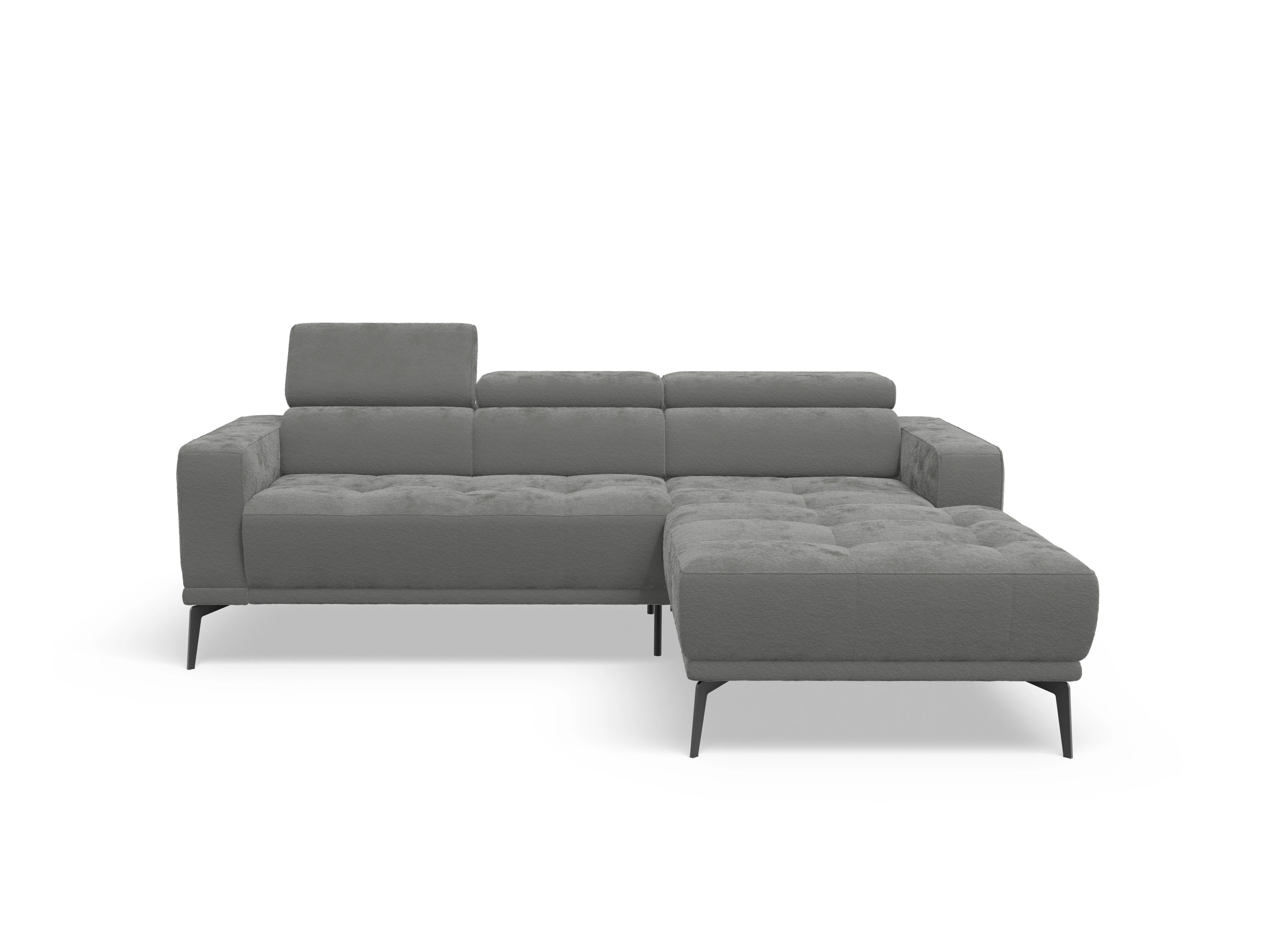 Ansicht des Produktes Marco Ecksofa rechts Abschluss offen in Stoff Grau