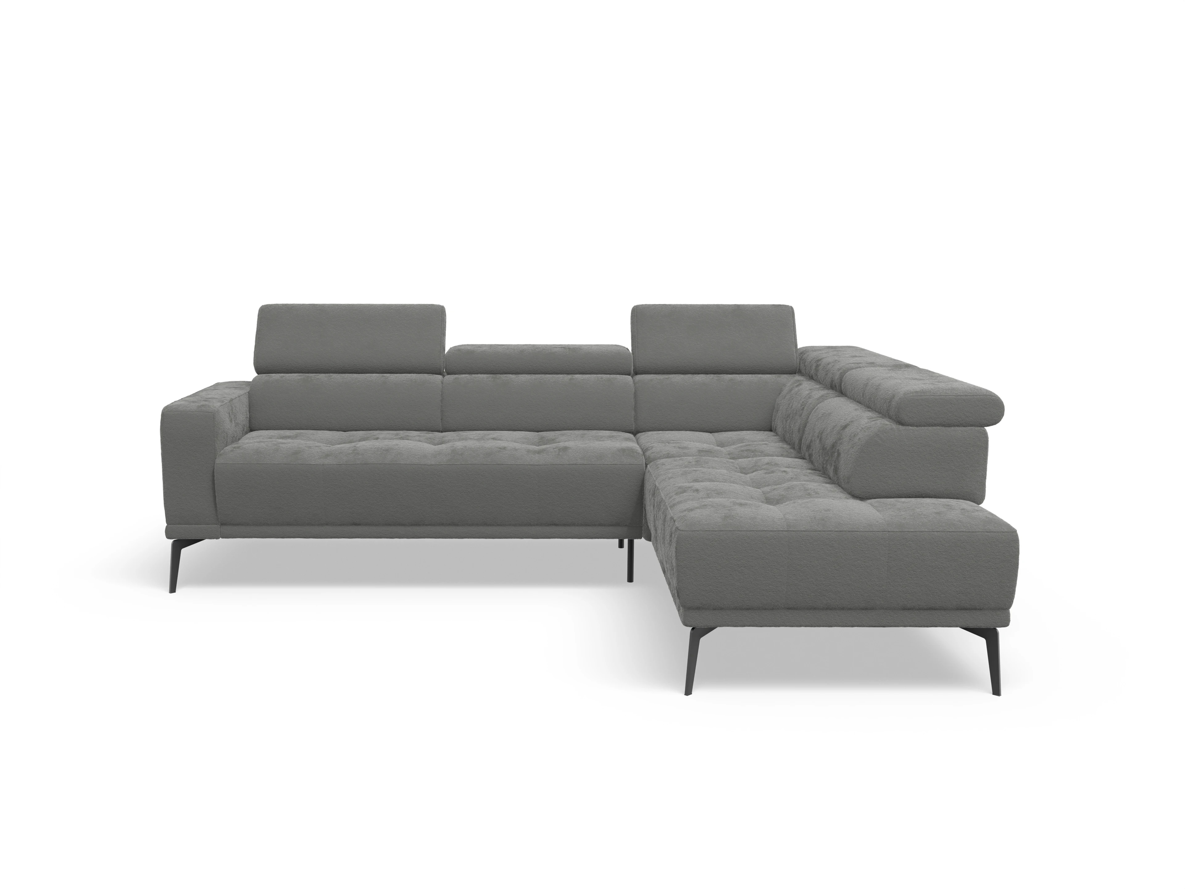 Ansicht des Produktes Marco Ecksofa rechts Abschluss offen in Stoff Grau