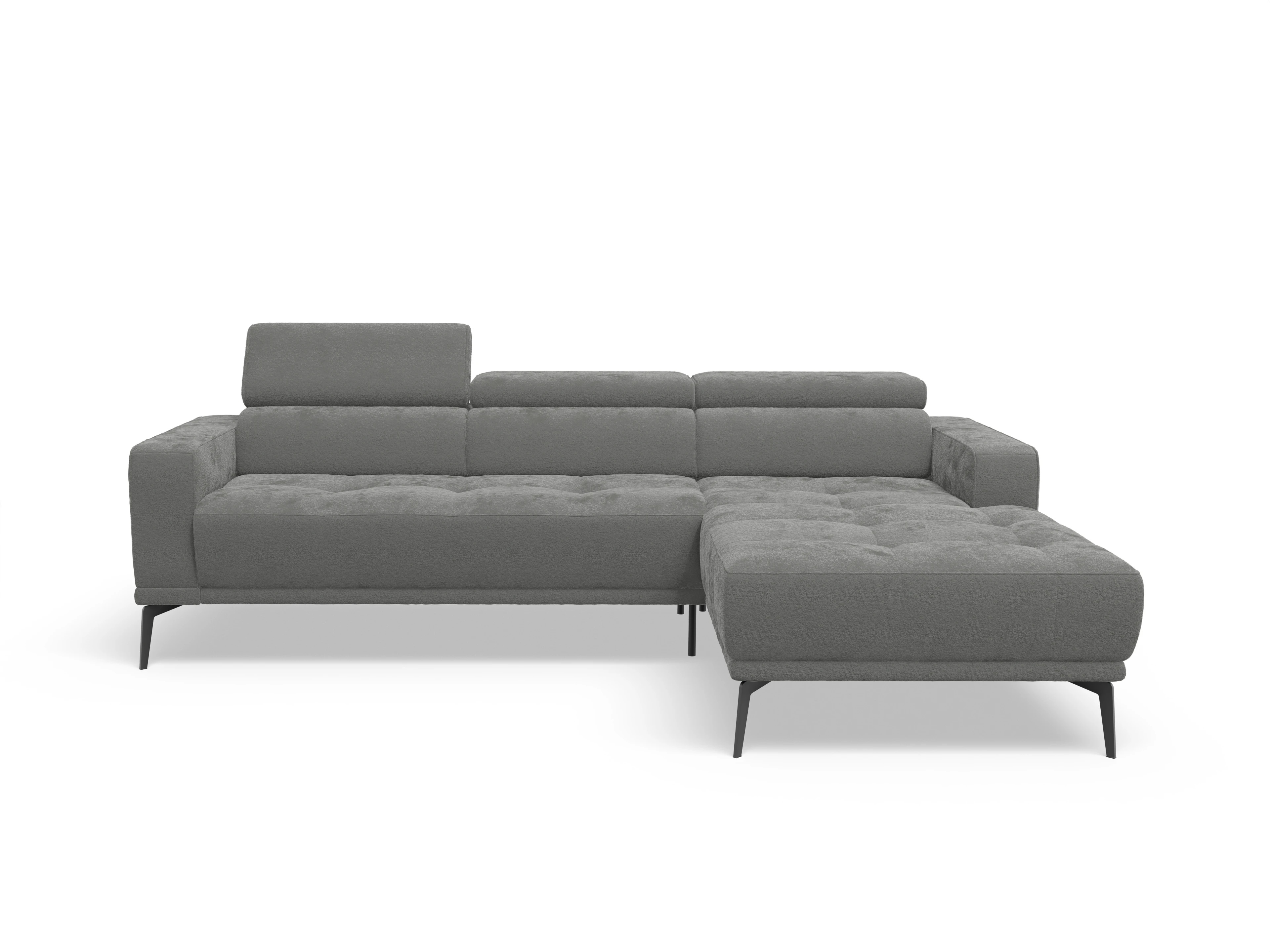 Ansicht des Produktes Marco Ecksofa rechts Abschluss offen in Stoff Grau