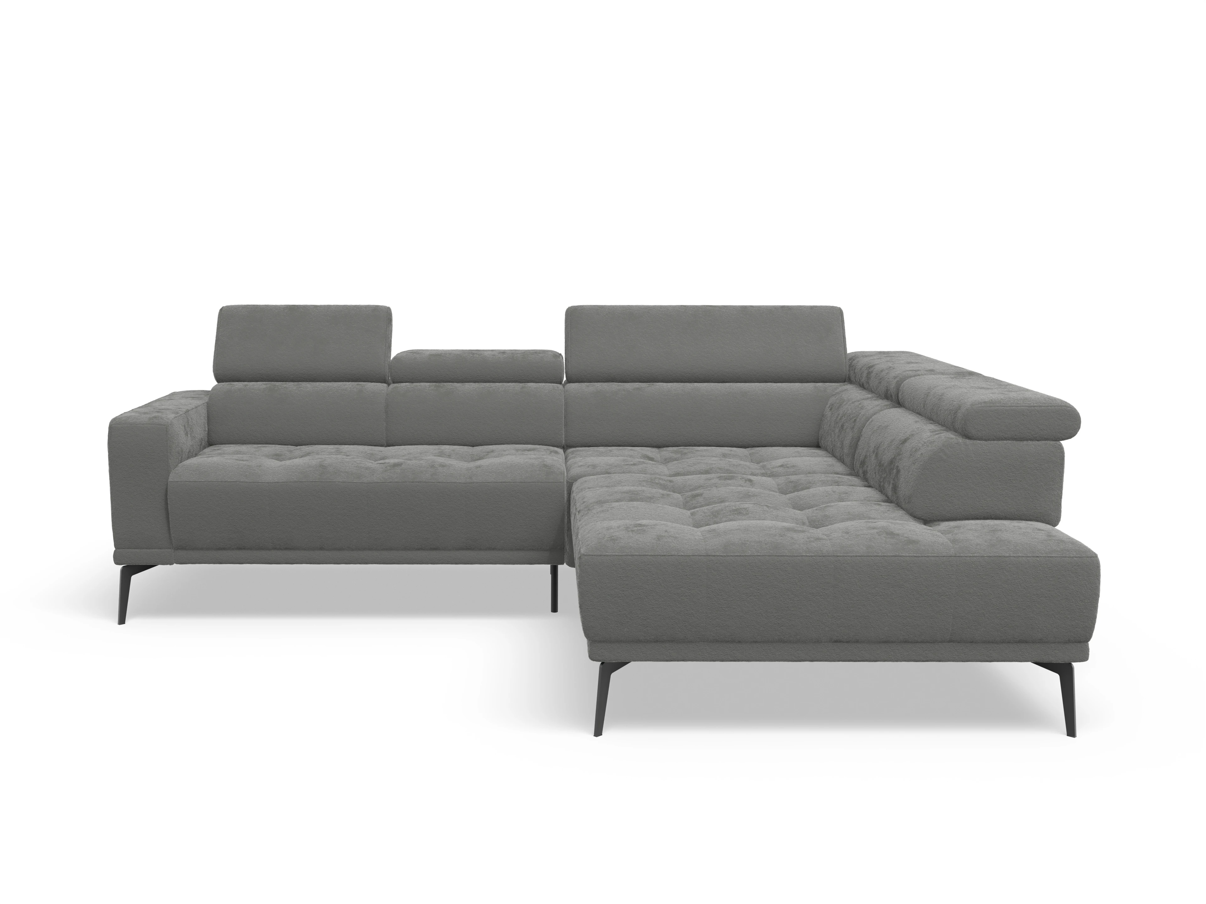 Ansicht des Produktes Marco Ecksofa rechts Abschluss offen in Stoff Grau