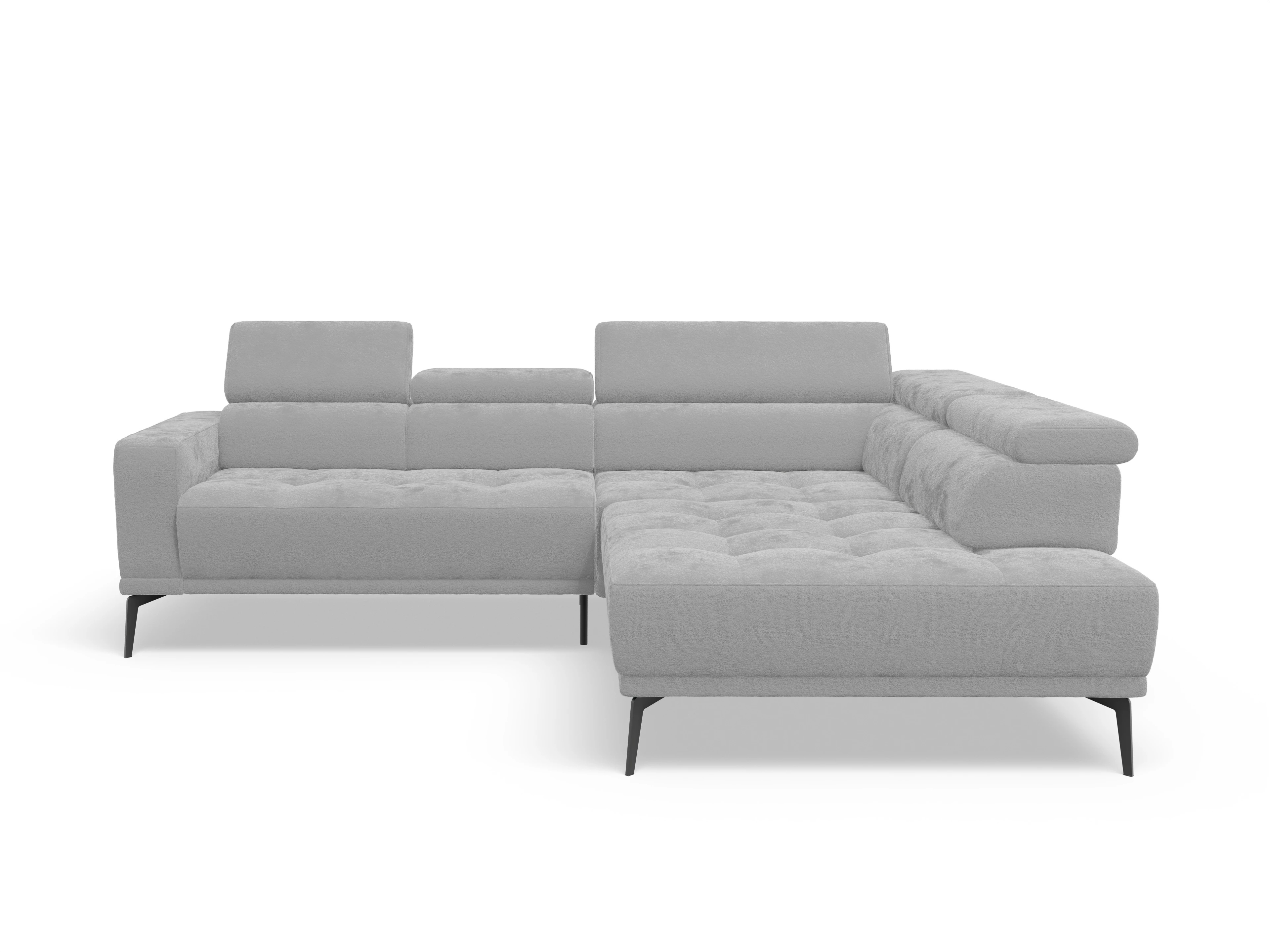 Ansicht des Produktes Marco Ecksofa rechts Abschluss offen in Stoff Grau
