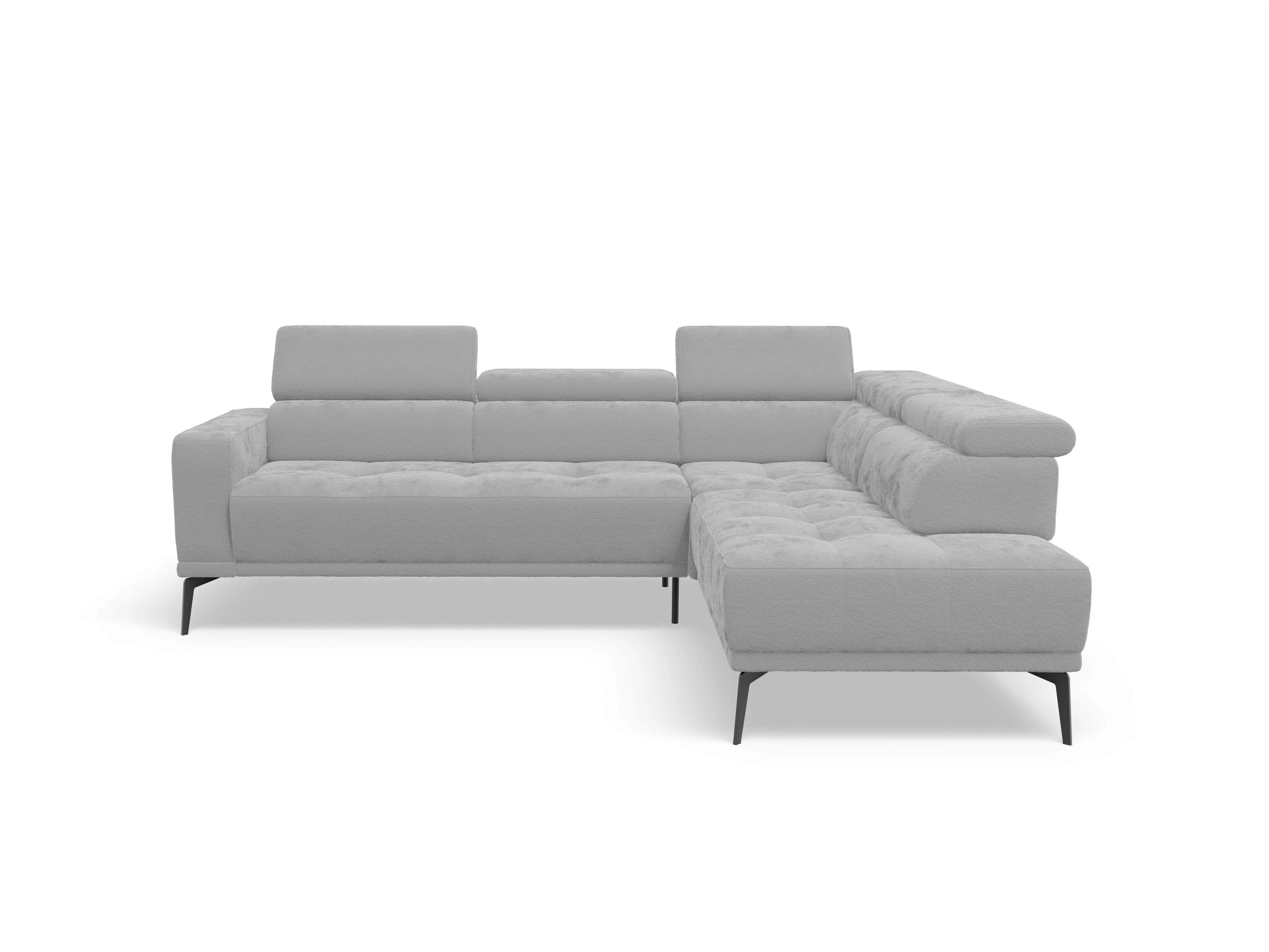 Ansicht des Produktes Marco Ecksofa rechts Abschluss offen in Stoff Grau