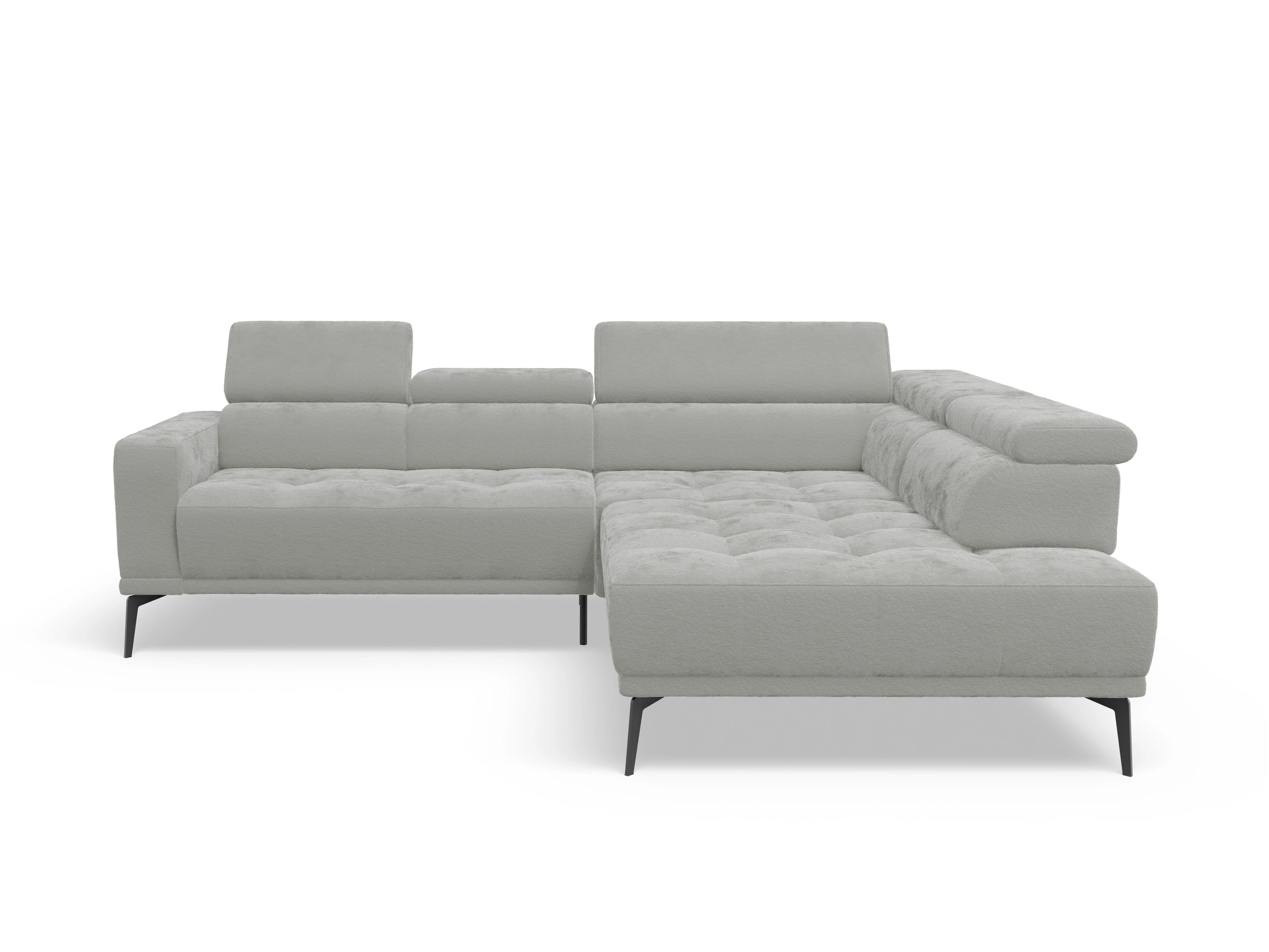 Marco Aho gr Small R Ansicht des Produktes Marco Ecksofa rechts Abschluss offen in Stoff Grau
