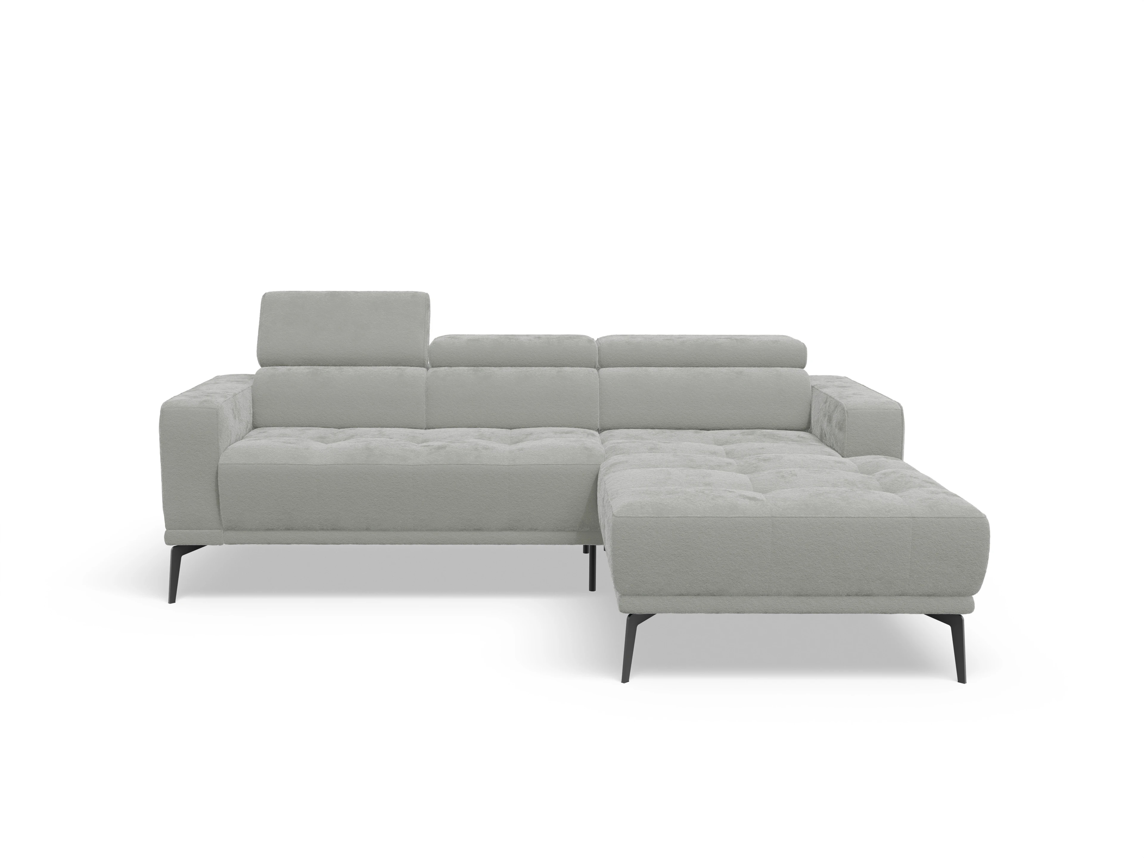 Ansicht des Produktes Marco Ecksofa rechts Abschluss offen in Stoff Grau
