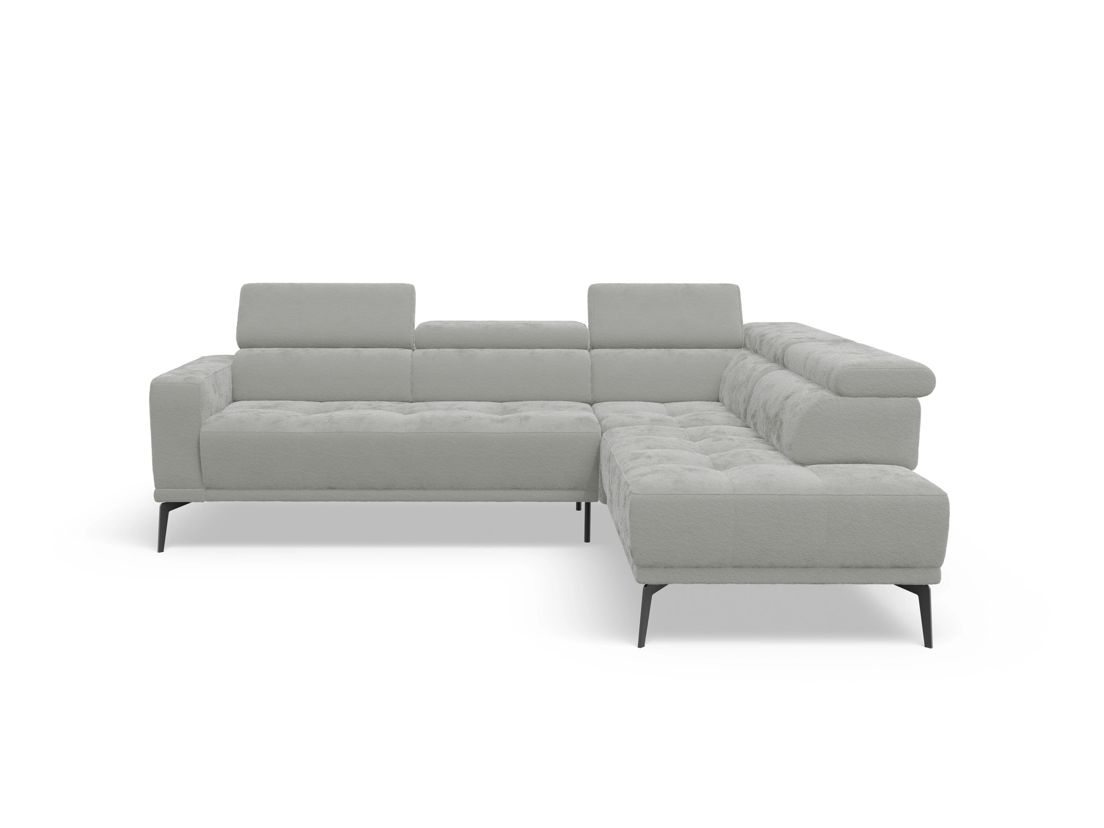 Ansicht des Produktes Marco Ecksofa rechts Abschluss offen in Stoff Grau