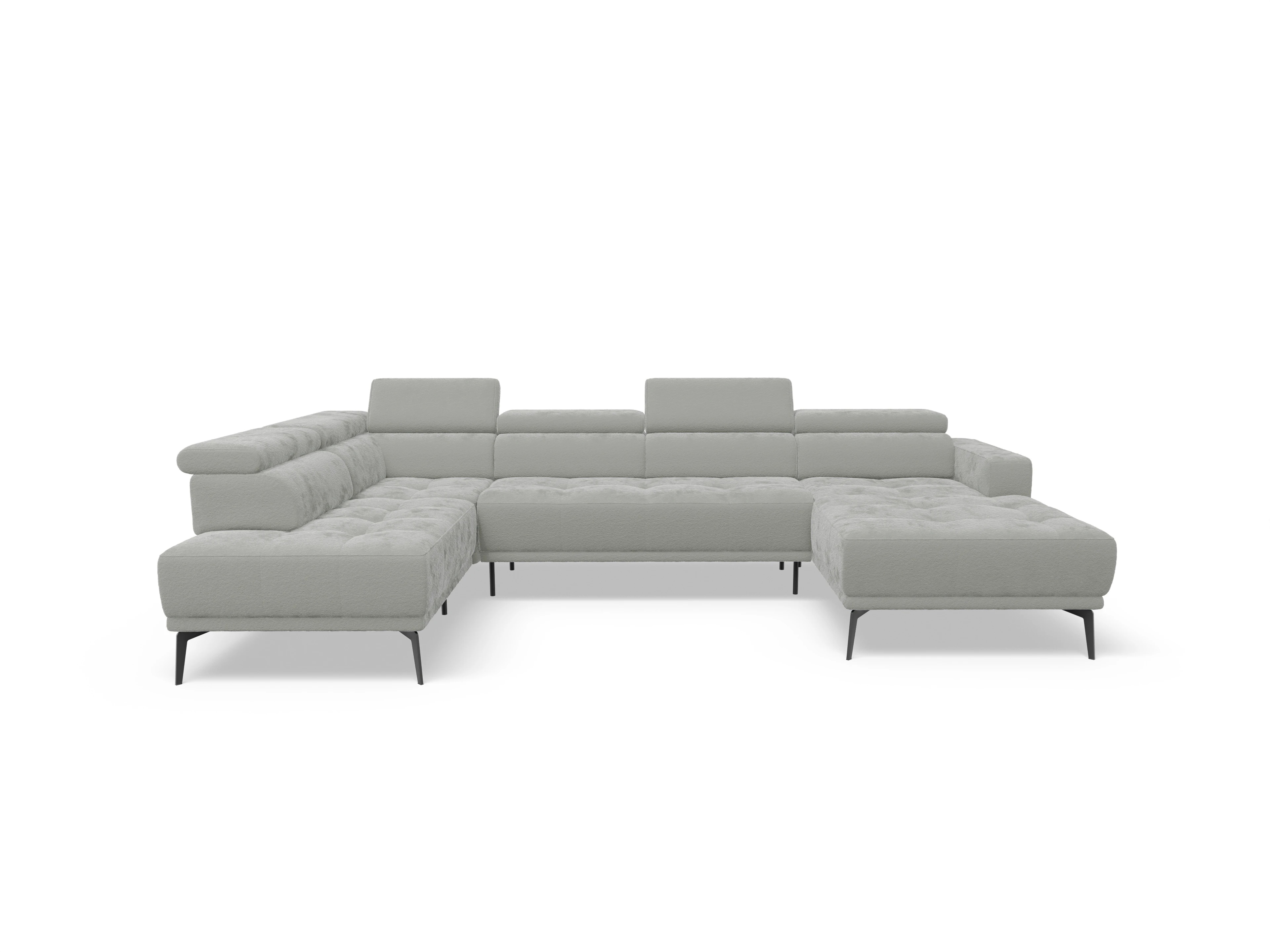 Marco LO Aho kl Medium L Ansicht des Produktes Marco Wohnlandschaft offen beidseitig in Stoff Grau