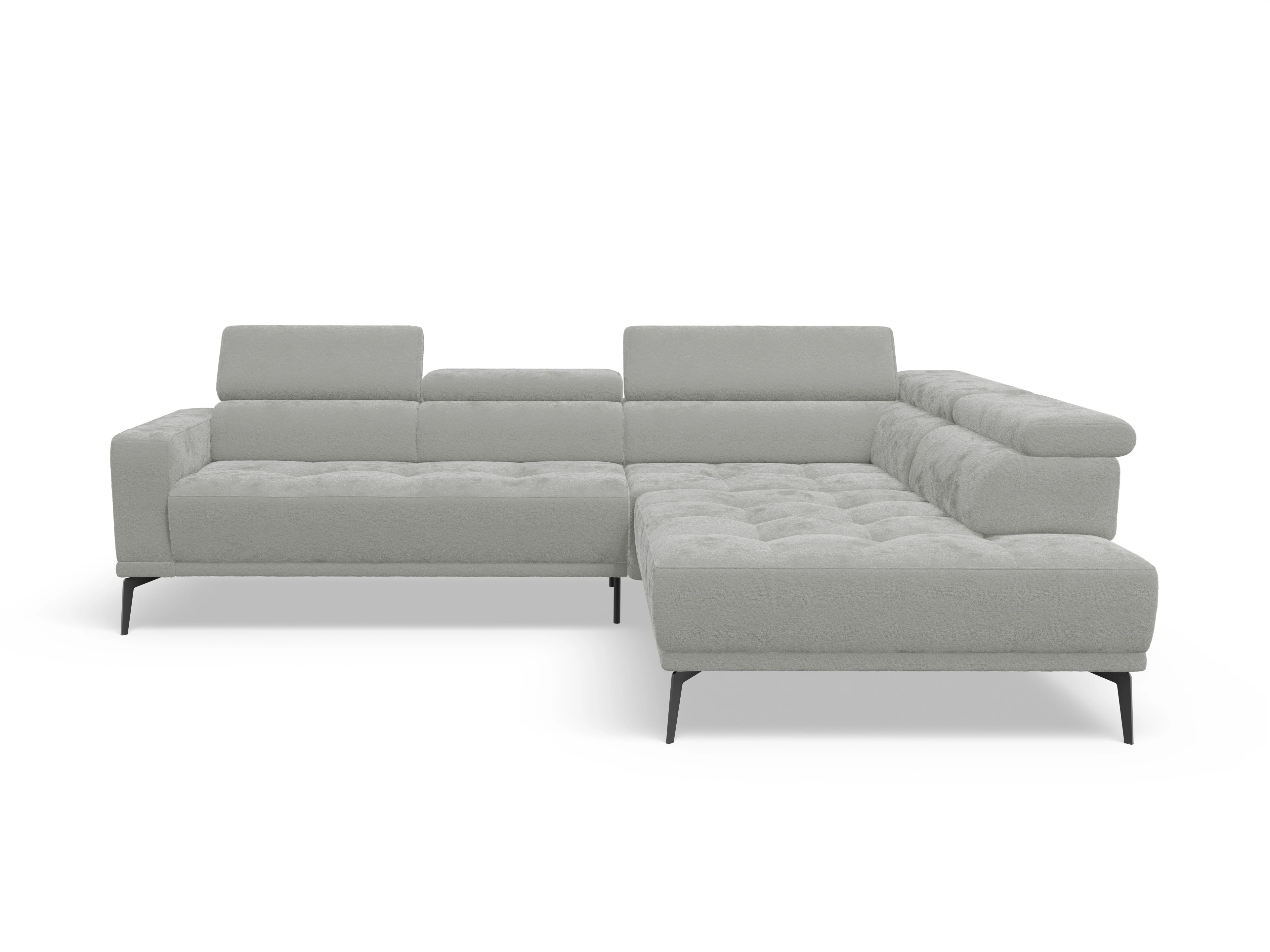 Ansicht des Produktes Marco Ecksofa rechts Abschluss offen in Stoff Grau