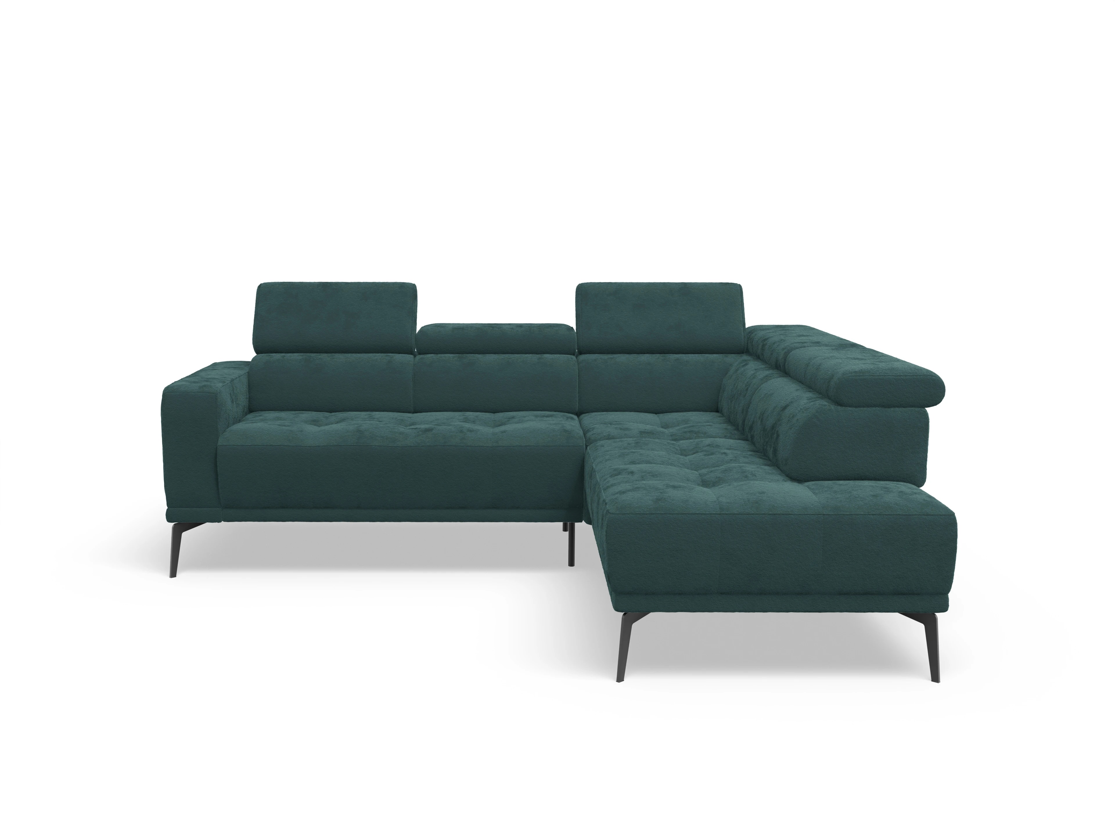 Ansicht des Produktes Marco Ecksofa rechts Abschluss offen in Stoff Blau