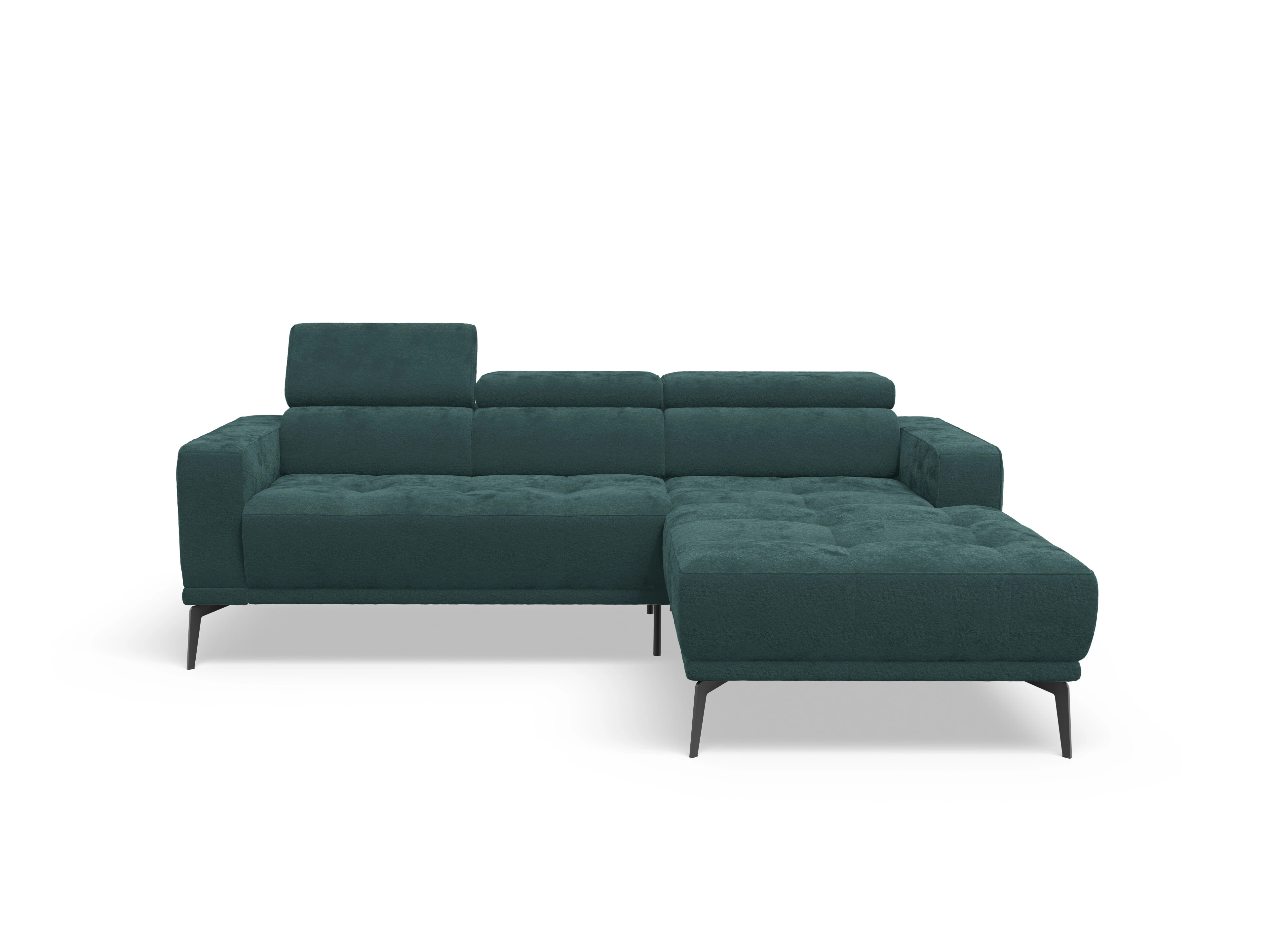 Marco LO Small R Ansicht des Produktes Marco Ecksofa rechts Abschluss offen in Stoff Blau