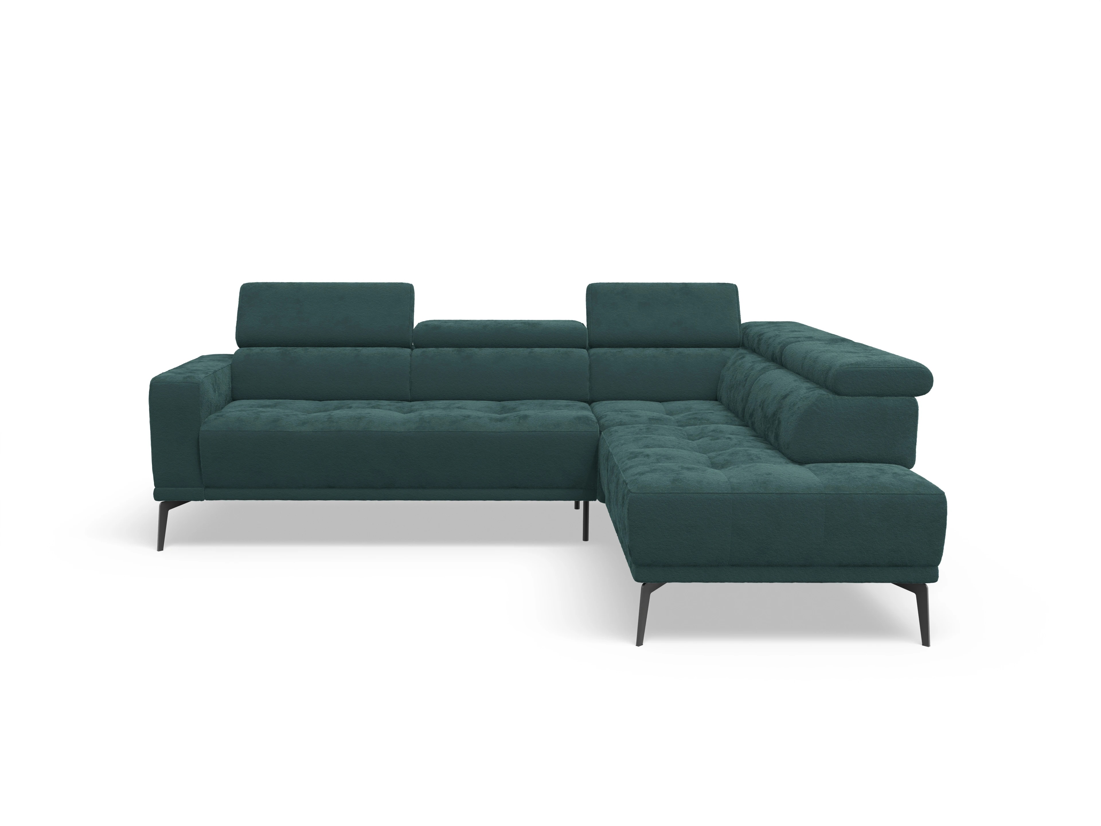 Ansicht des Produktes Marco Ecksofa rechts Abschluss offen in Stoff Blau