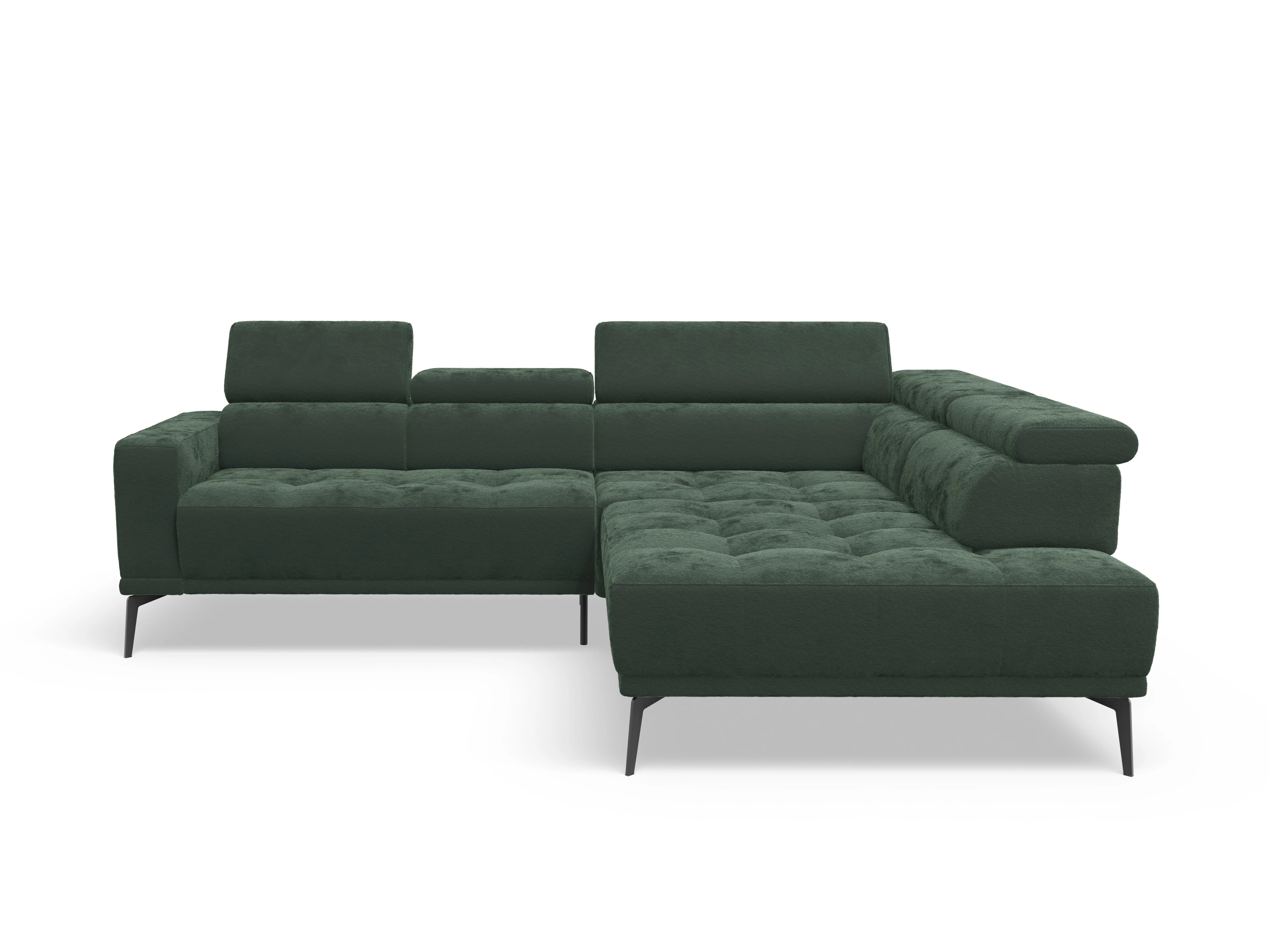 Marco Aho gr Small R Ansicht des Produktes Marco Ecksofa rechts Abschluss offen in Stoff Grün