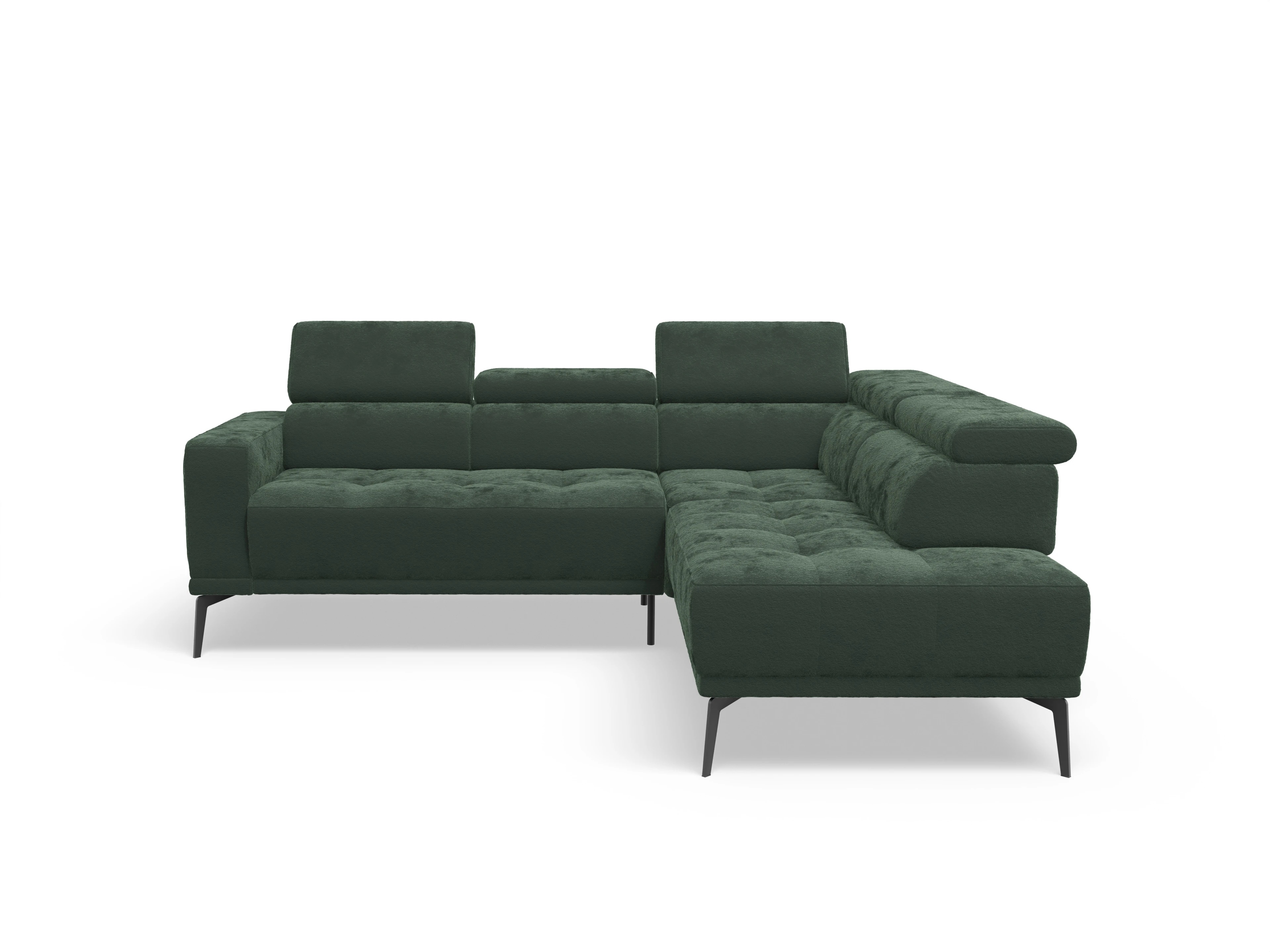 Marco Aho kl Small R Ansicht des Produktes Marco Ecksofa rechts Abschluss offen in Stoff Grün