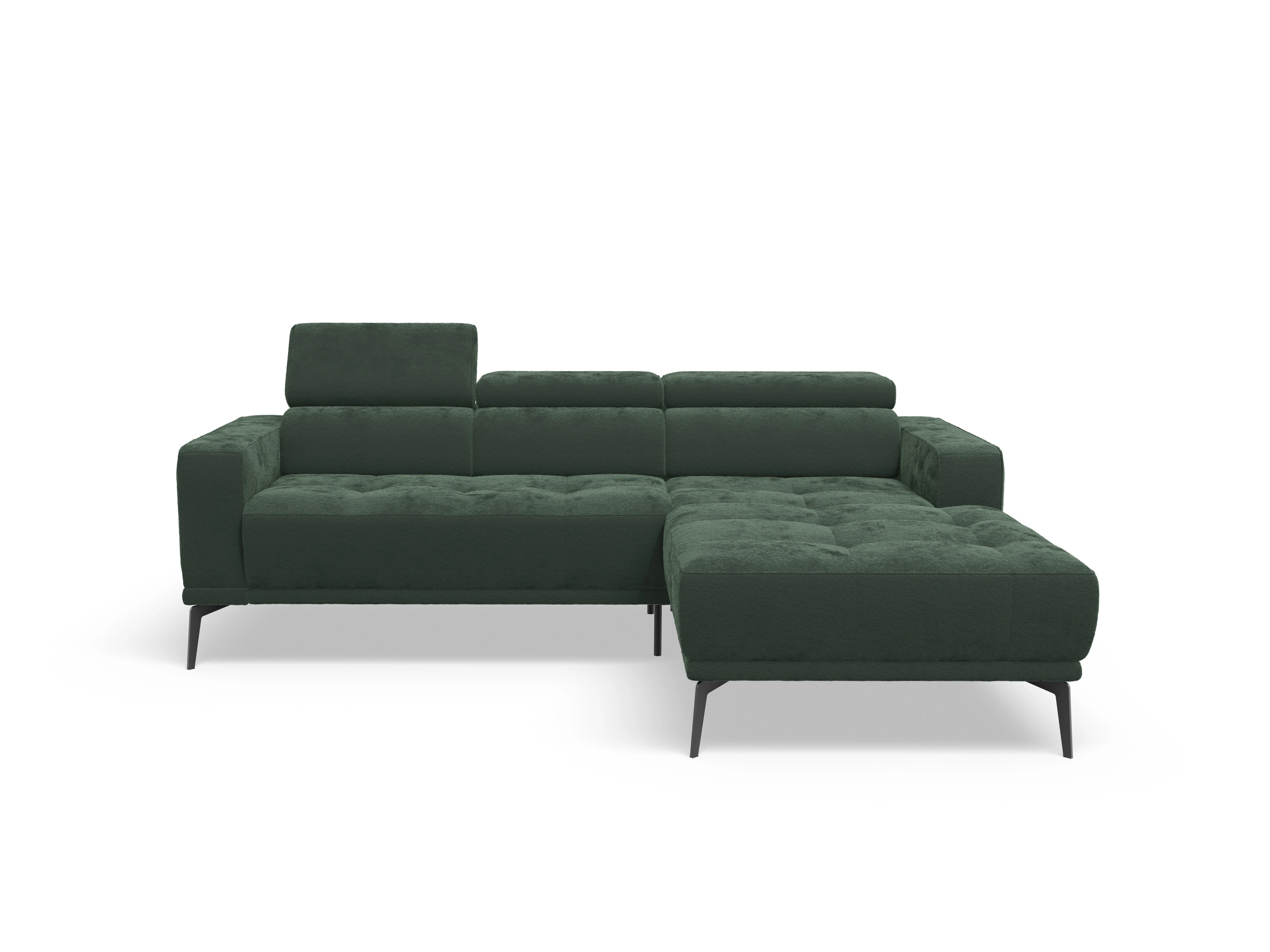 Marco LO Small R Ansicht des Produktes Marco Ecksofa rechts Abschluss offen in Stoff Grün