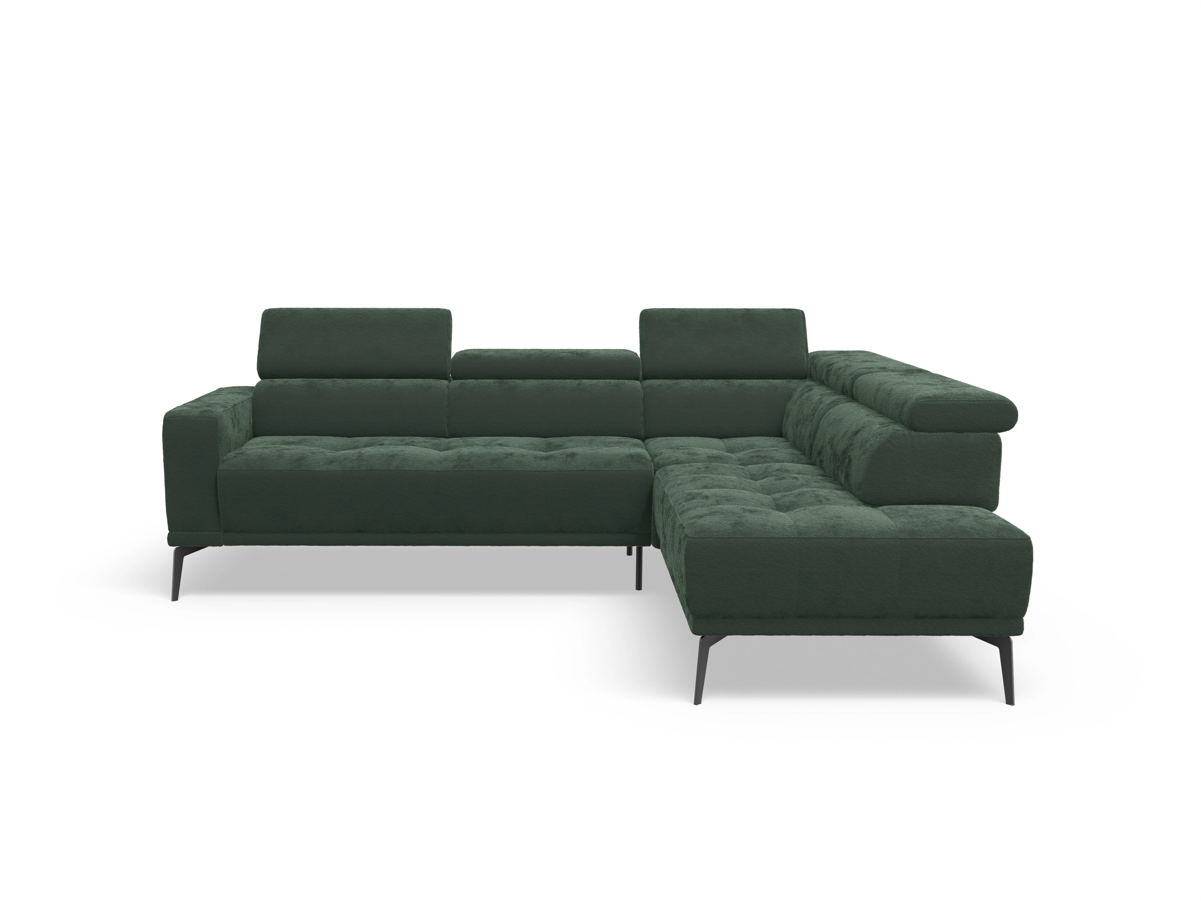 Ansicht des Produktes Marco Ecksofa rechts Abschluss offen in Stoff Grün