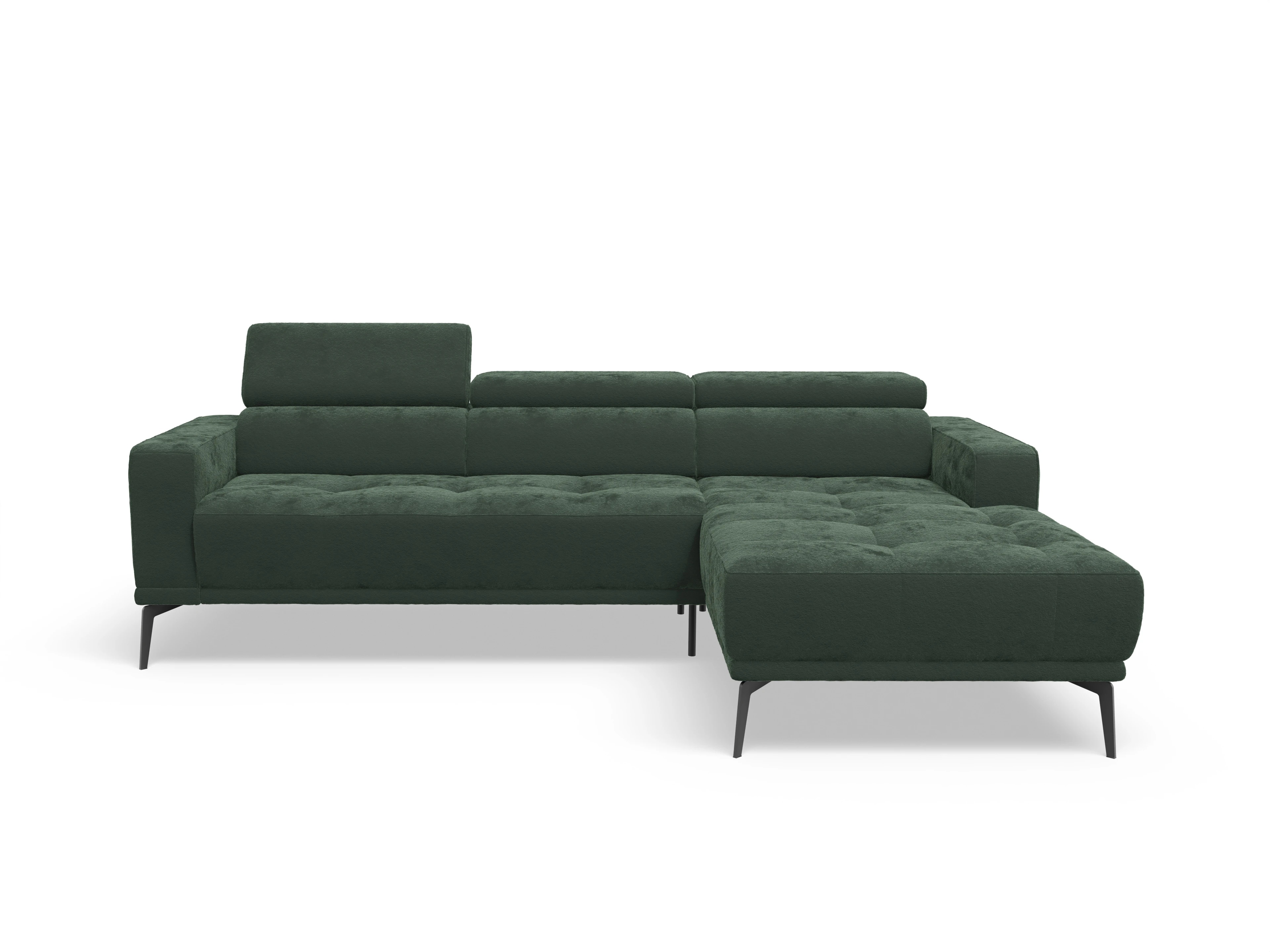 Ansicht des Produktes Marco Ecksofa rechts Abschluss offen in Stoff Grün