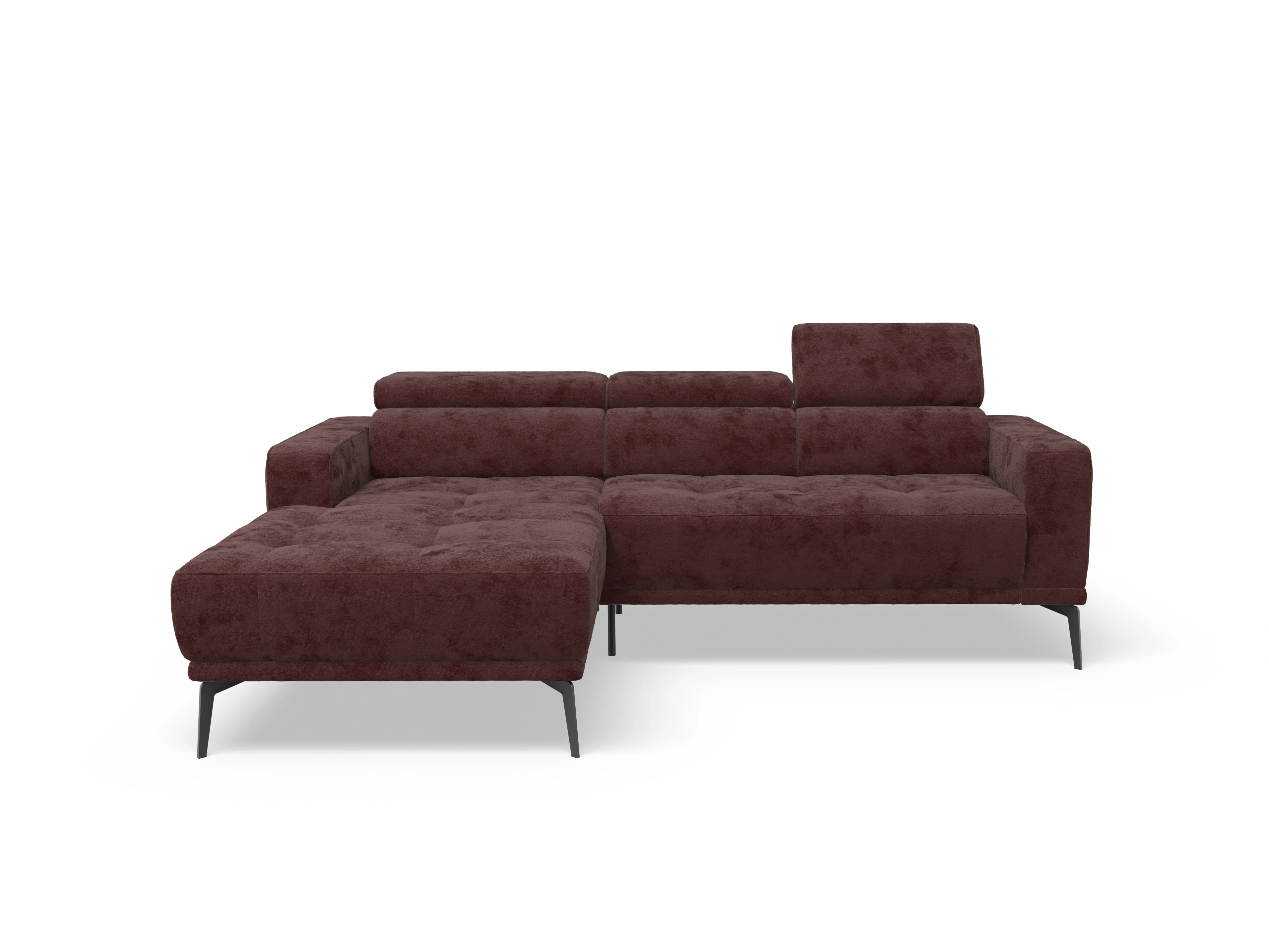Marco LO Small L Ansicht des Produktes Marco Wohnlandschaft Armlehne rechts Abschluss offen links in Stoff Rot