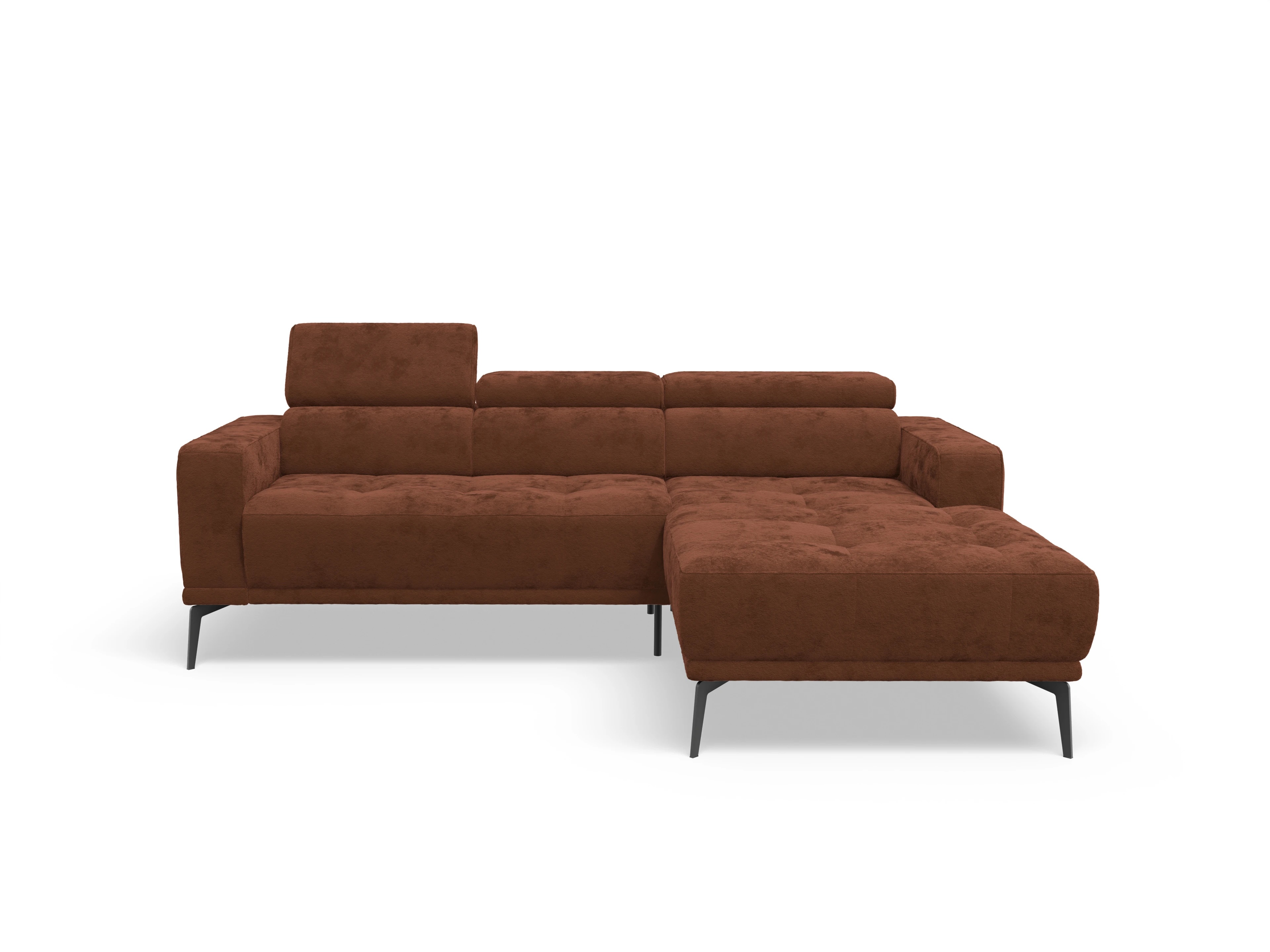 Ansicht des Produktes Marco Ecksofa rechts Abschluss offen in Stoff Rot