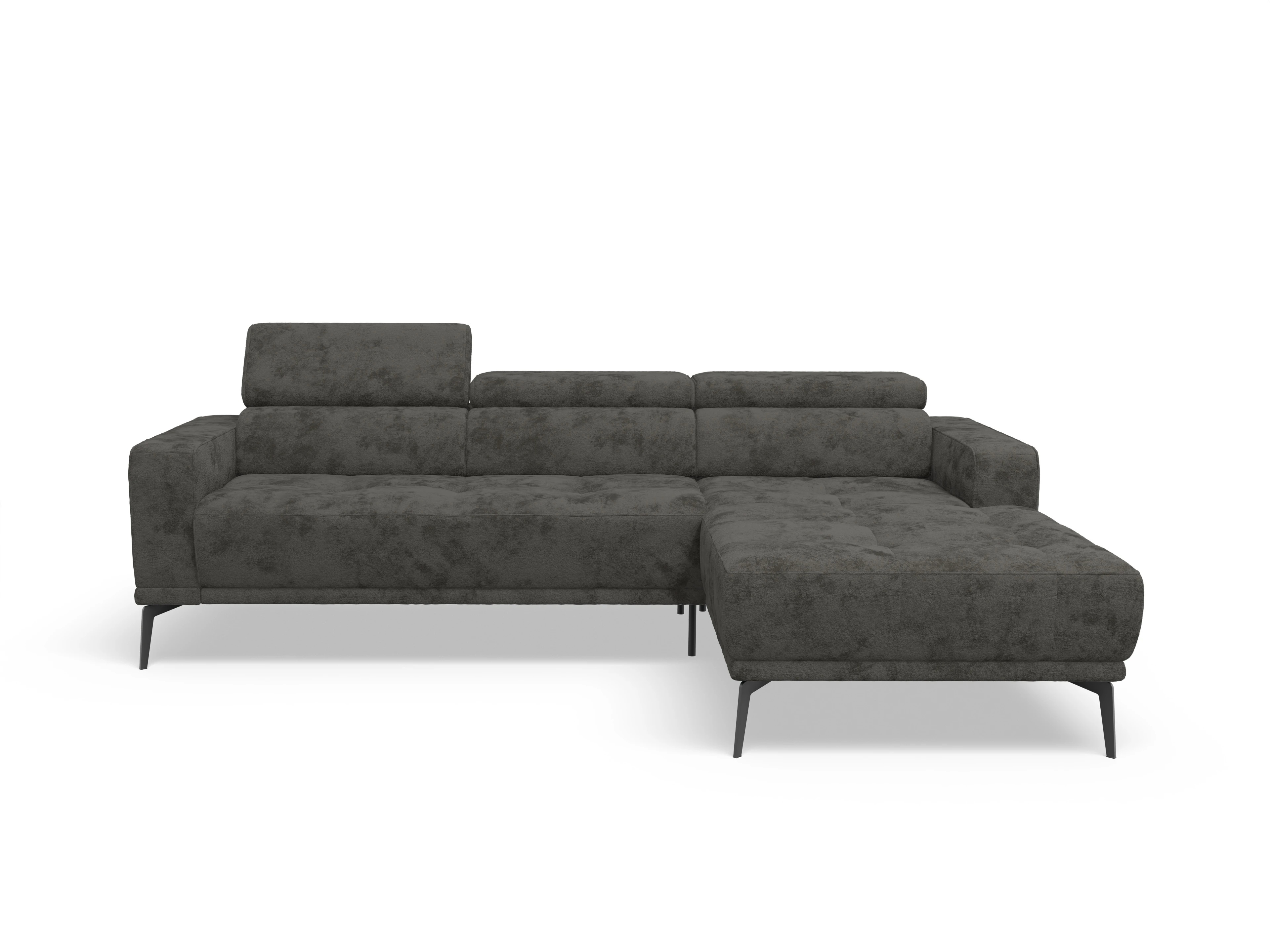 Ansicht des Produktes Marco Ecksofa rechts Abschluss offen in Stoff Braun