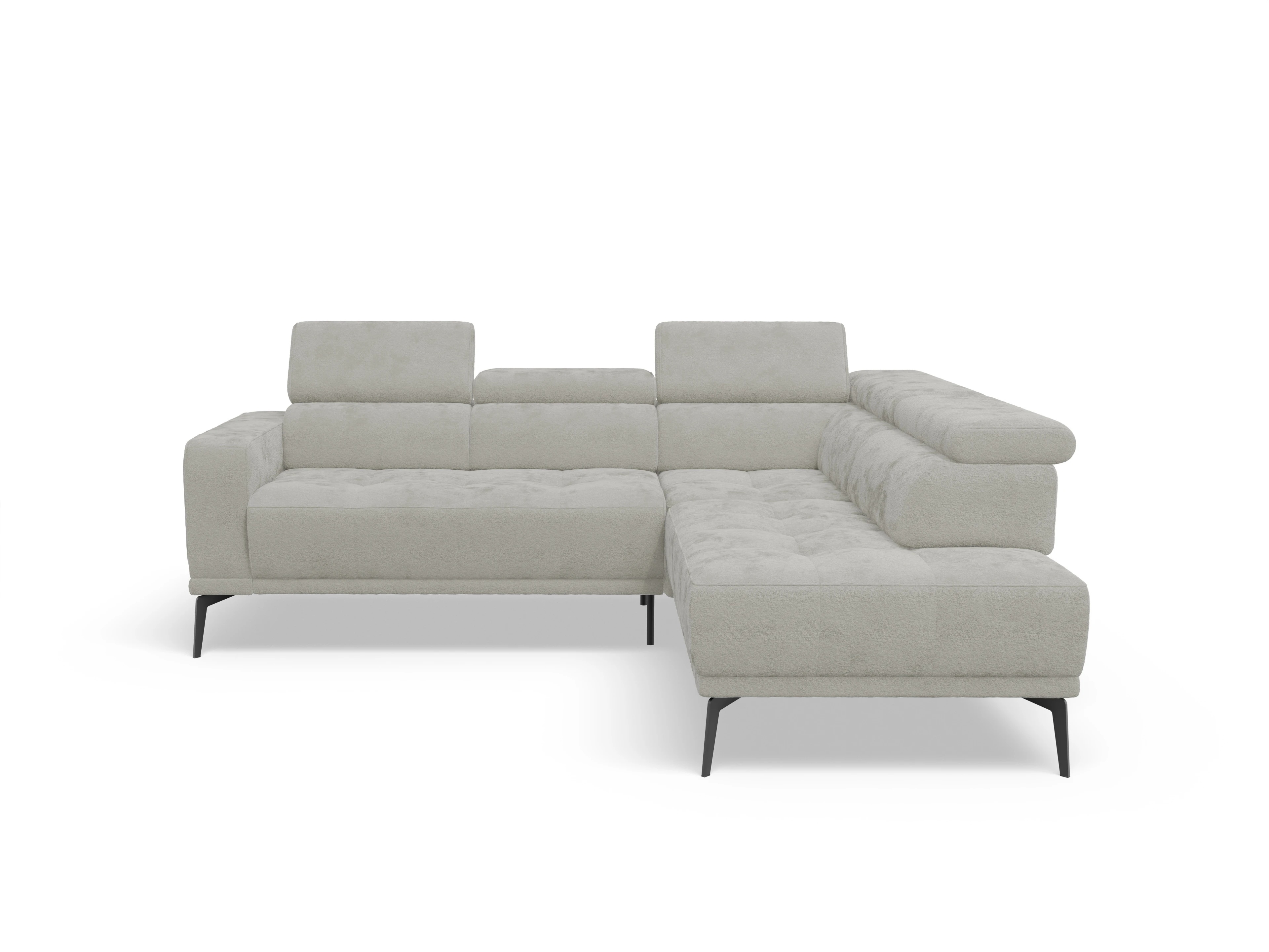 Ansicht des Produktes Marco Ecksofa rechts Abschluss offen in Stoff Beige