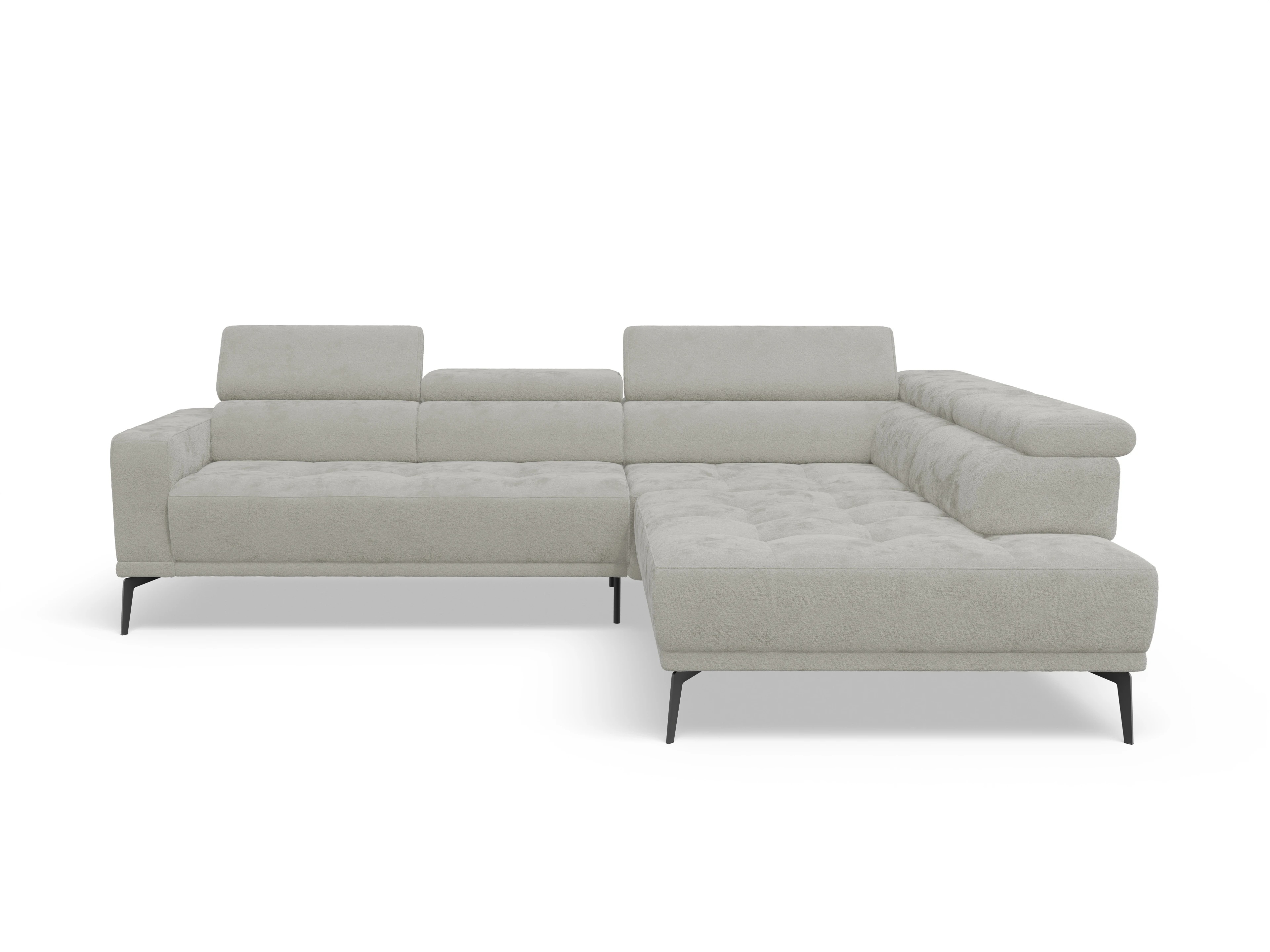 Marco Aho gr Medium R Ansicht des Produktes Marco Ecksofa rechts Abschluss offen in Stoff Beige